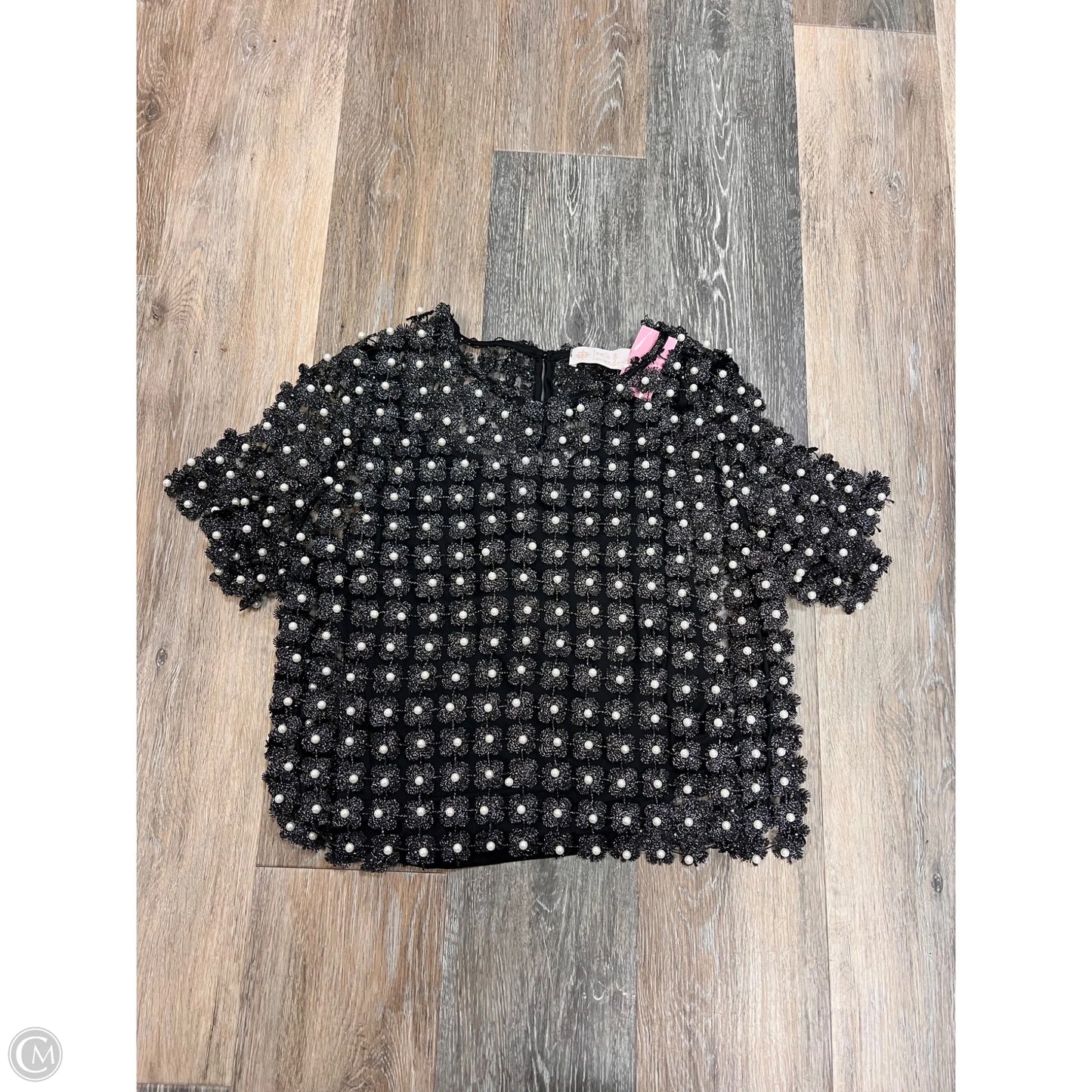 Blouse Short Sleeve By Leela & Lavender In Black, Size: M