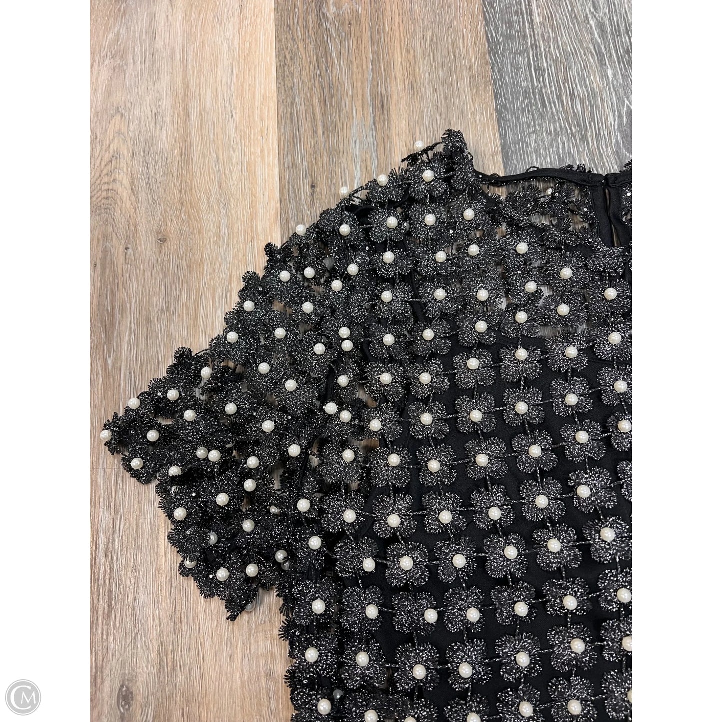 Blouse Short Sleeve By Leela & Lavender In Black, Size: M