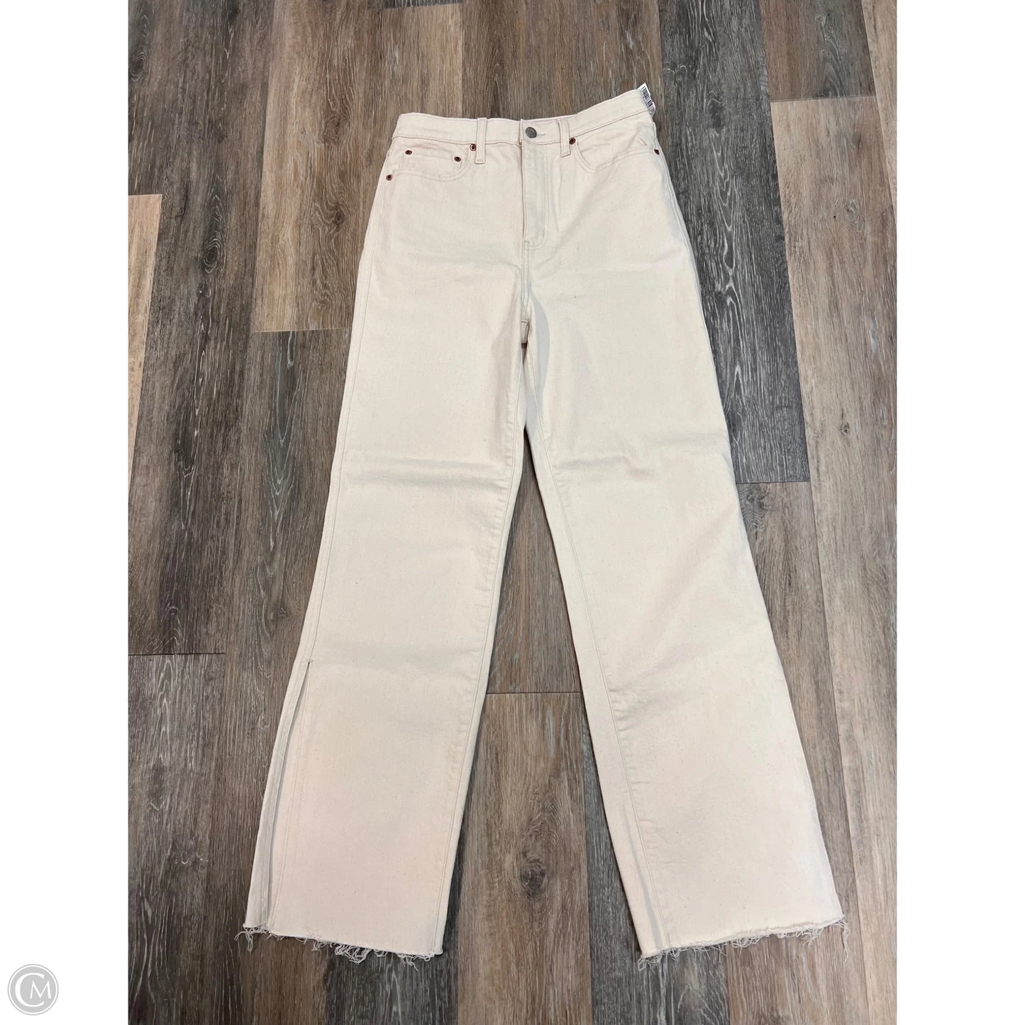 Jeans Straight By Daze In Cream Denim, Size: 10/30