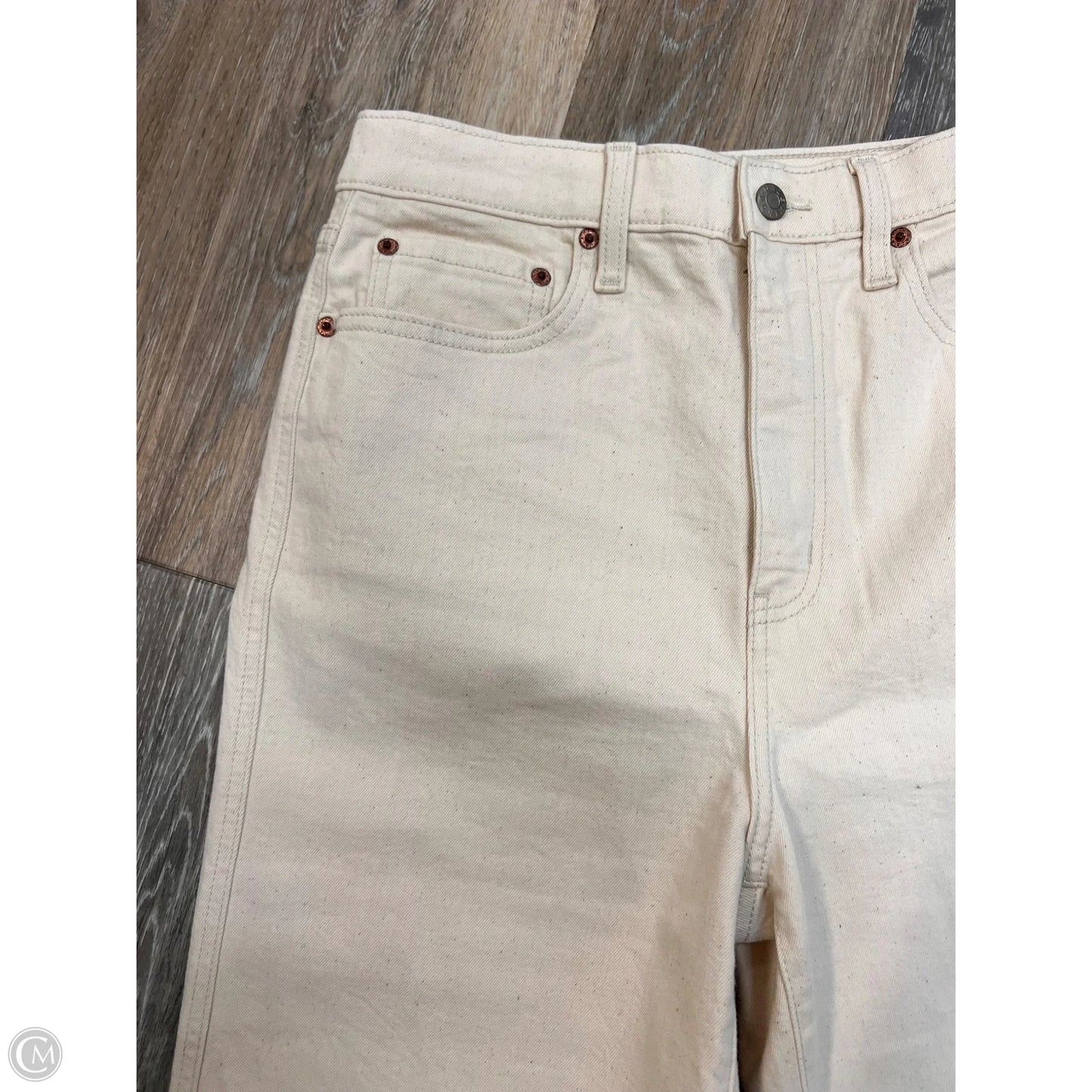 Jeans Straight By Daze In Cream Denim, Size: 10/30