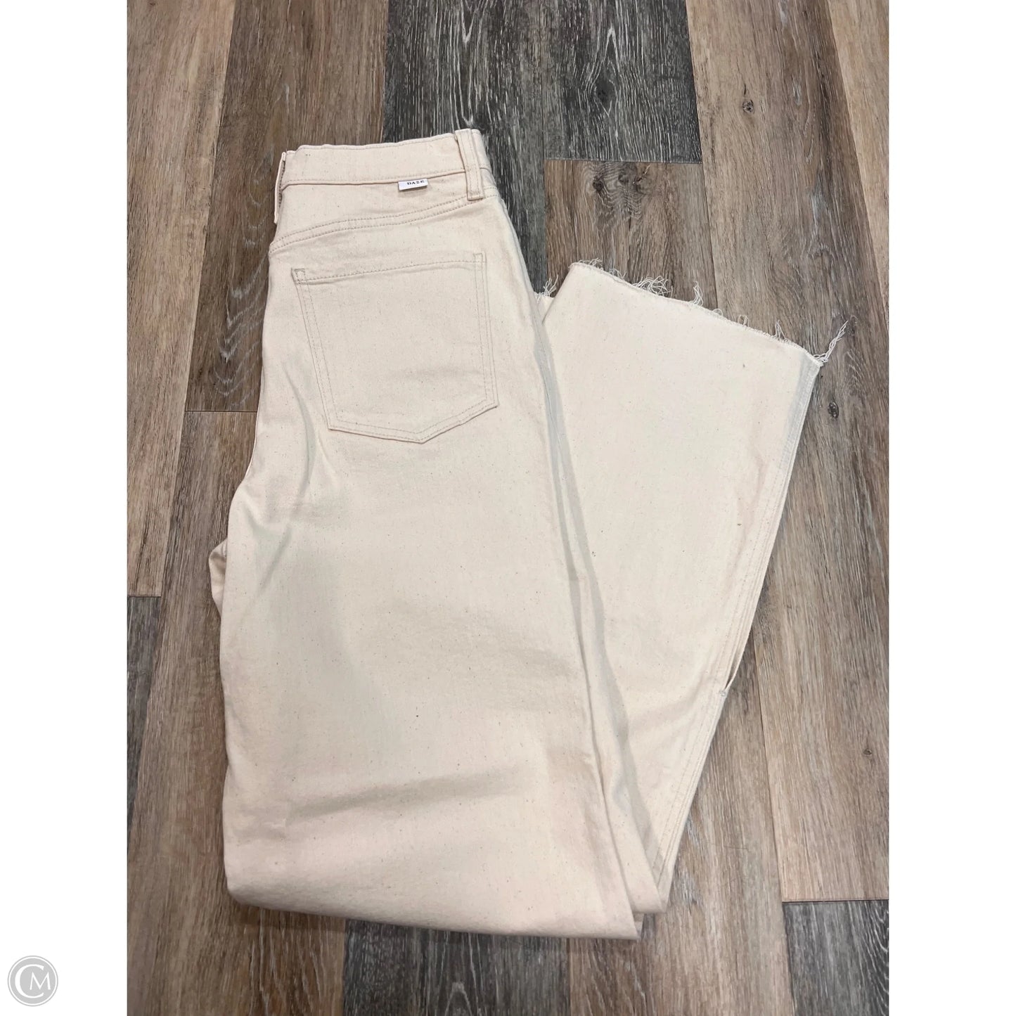 Jeans Straight By Daze In Cream Denim, Size: 10/30