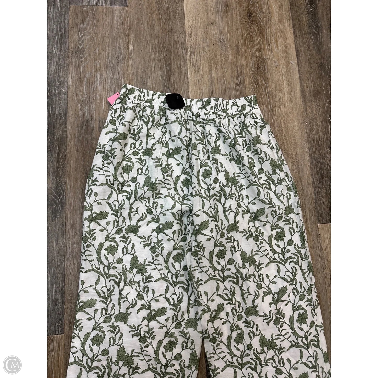 Pants Wide Leg By Lucy Paris In Green & White, Size: M