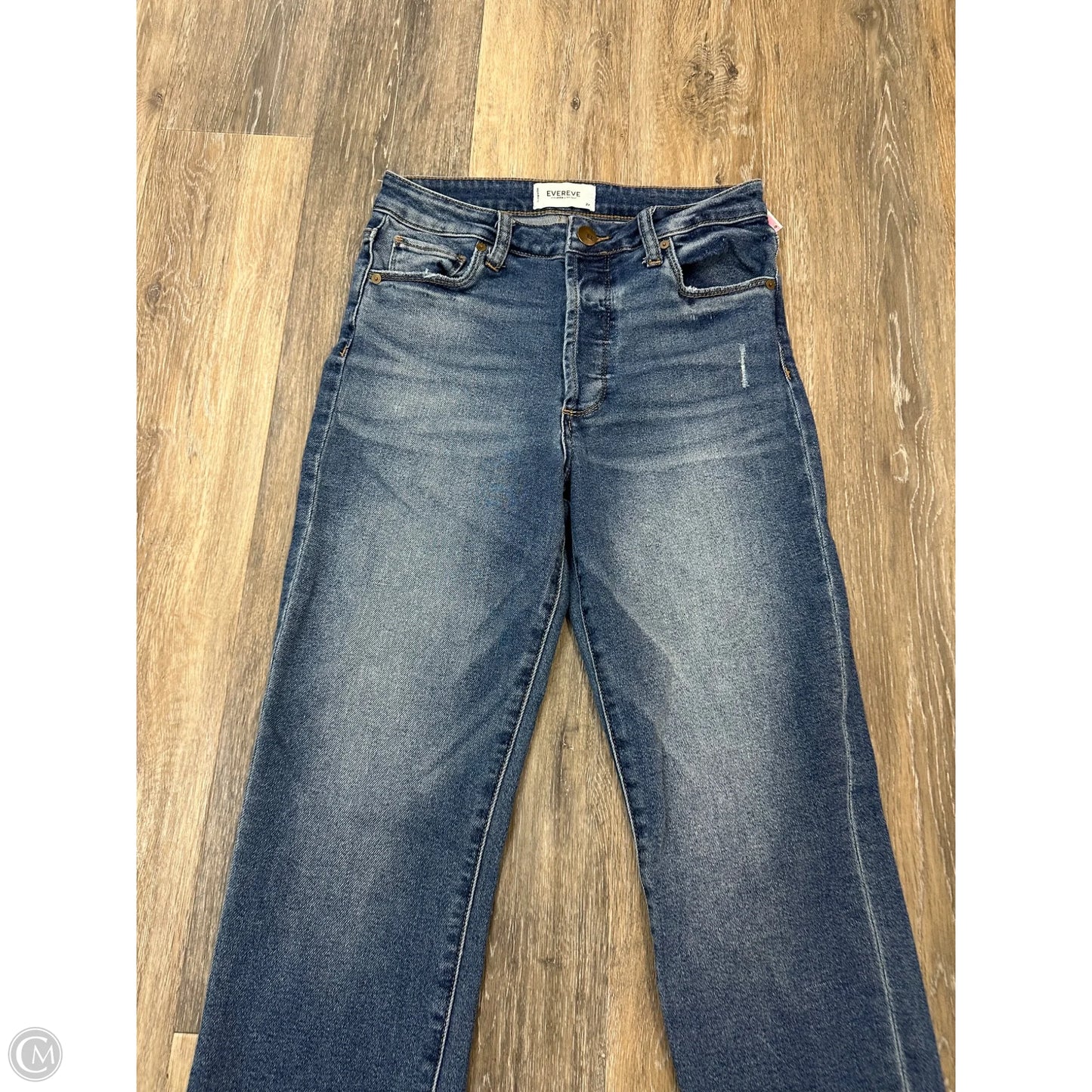 Jeans Straight By Evereve In Blue Denim, Size: 4