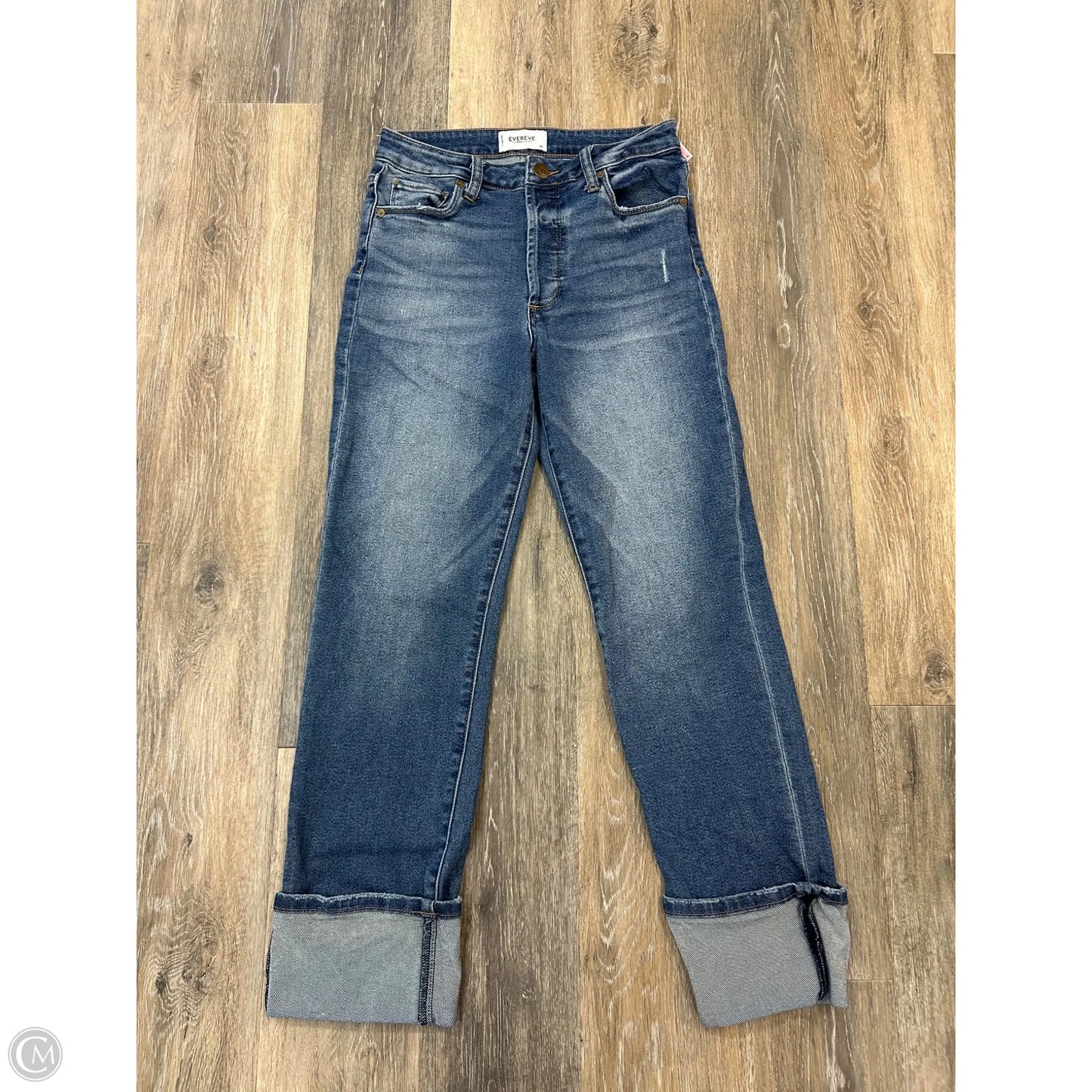 Jeans Straight By Evereve In Blue Denim, Size: 4