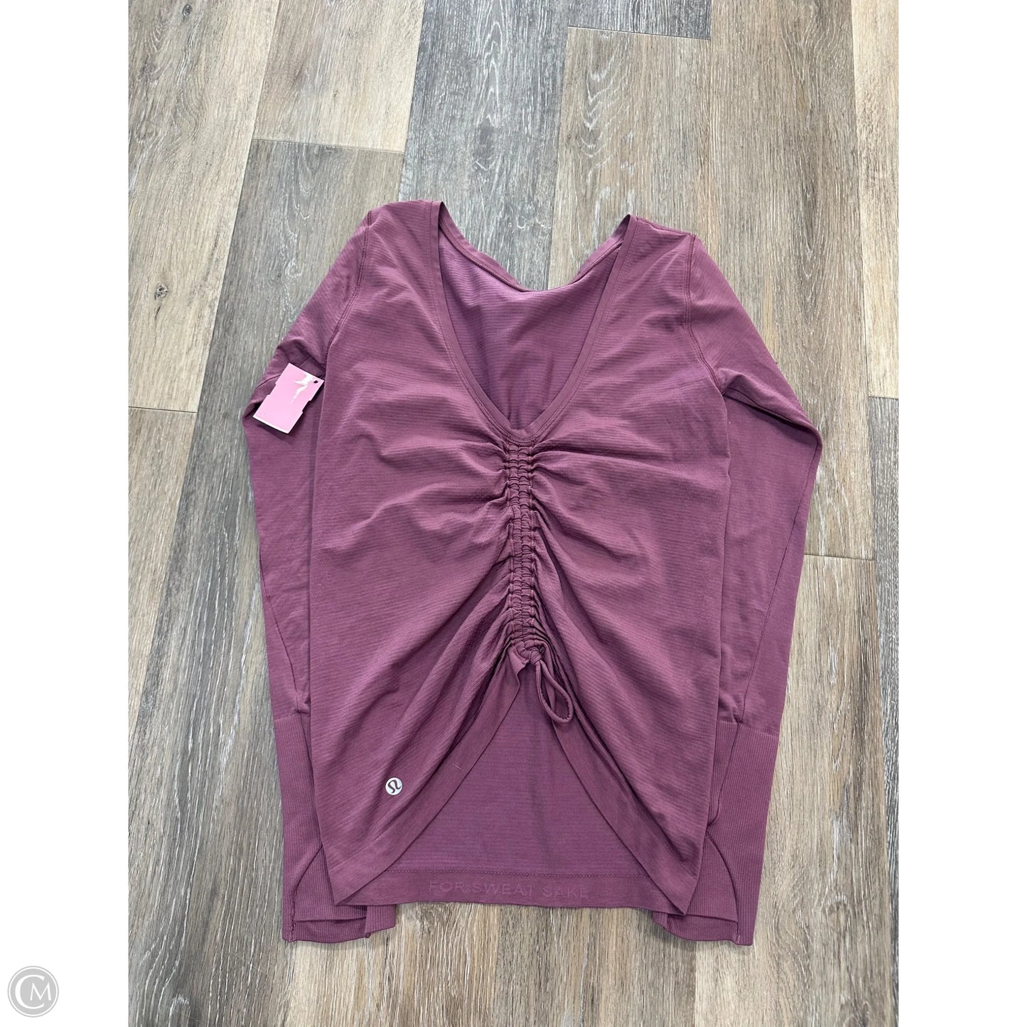 Athletic Top Long Sleeve Collar By Lululemon In Purple, Size: 6