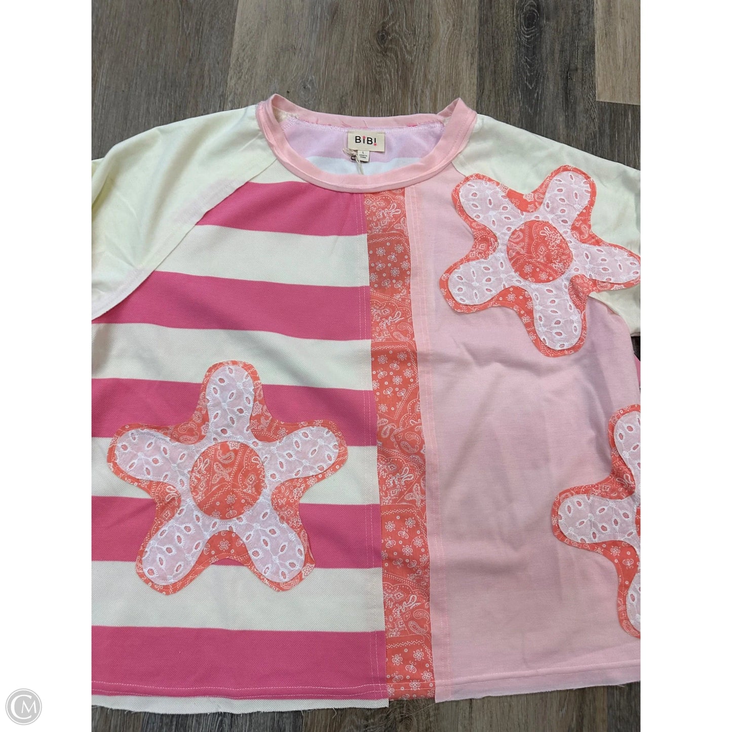 Top Long Sleeve By Bibi In Multi-colored, Size: L