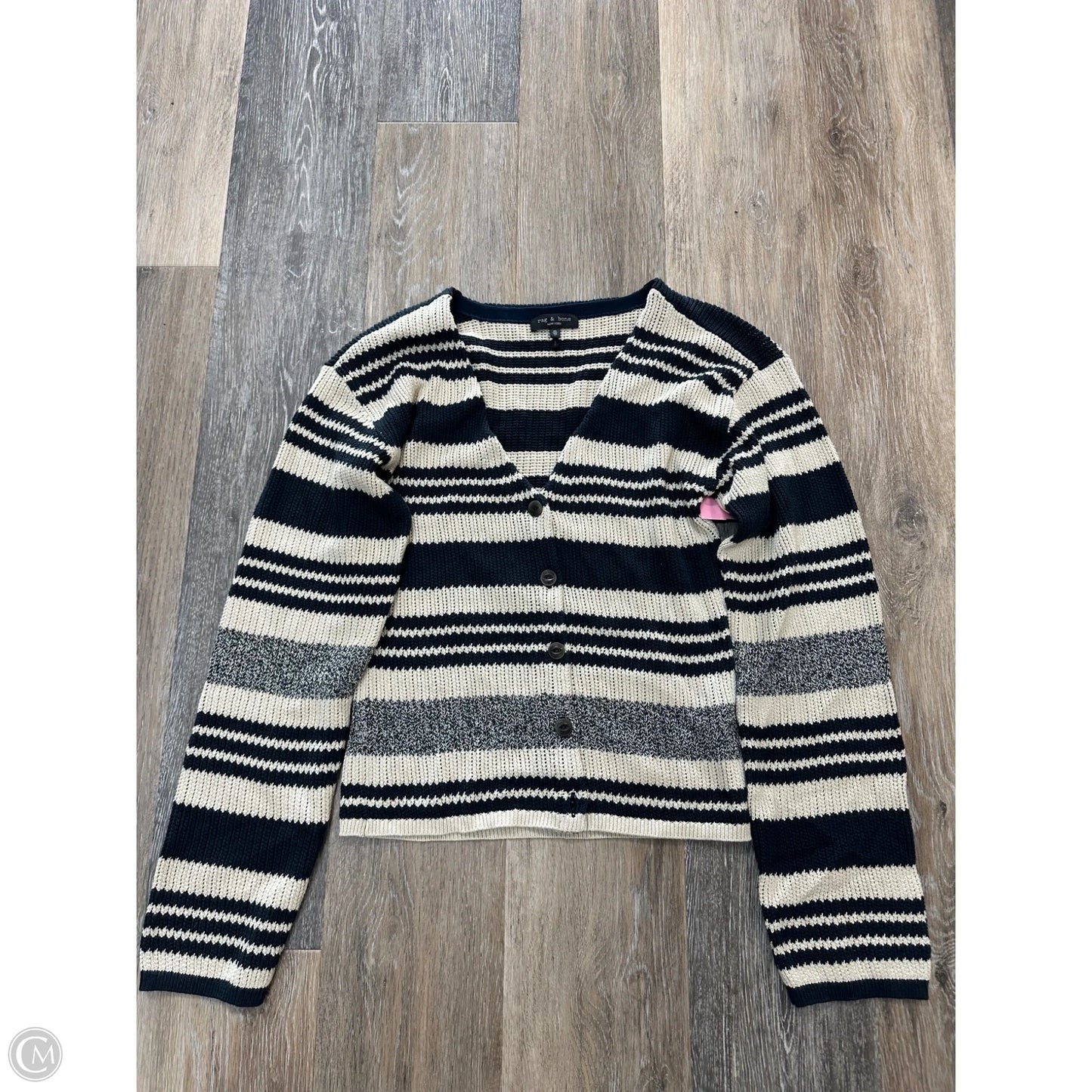 Sweater Cardigan By Rag And Bone In Striped Pattern, Size: Xs