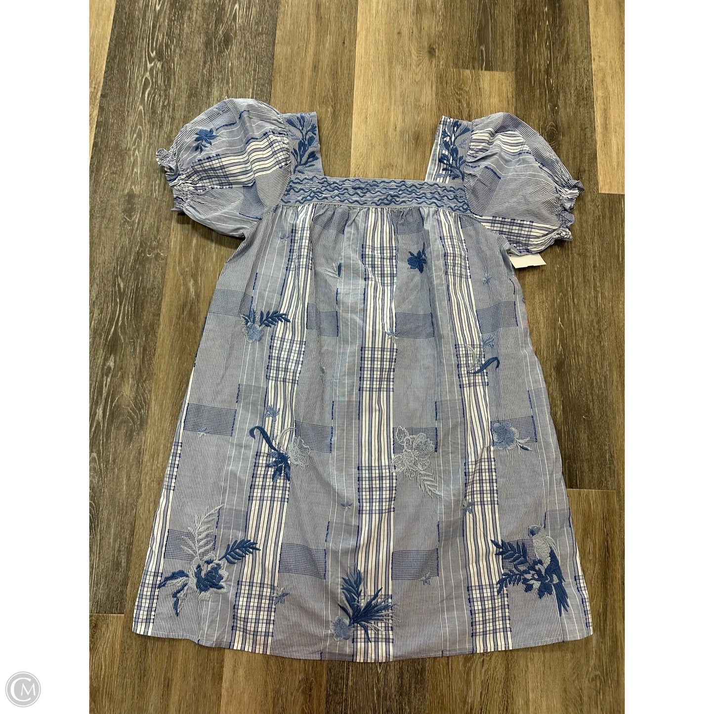 Dress Designer By Johnny Was In Blue, Size: M