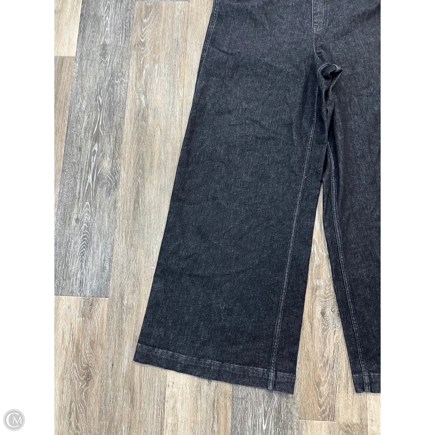 Jeans Wide Leg By Spanx In Black Denim, Size: 2x