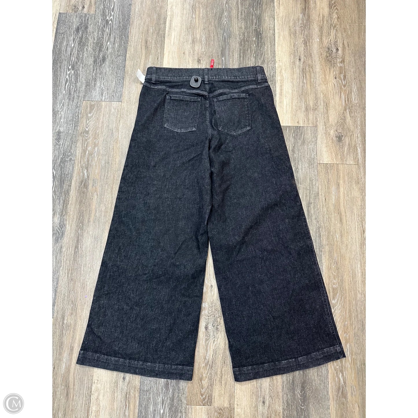 Jeans Wide Leg By Spanx In Black Denim, Size: 2x