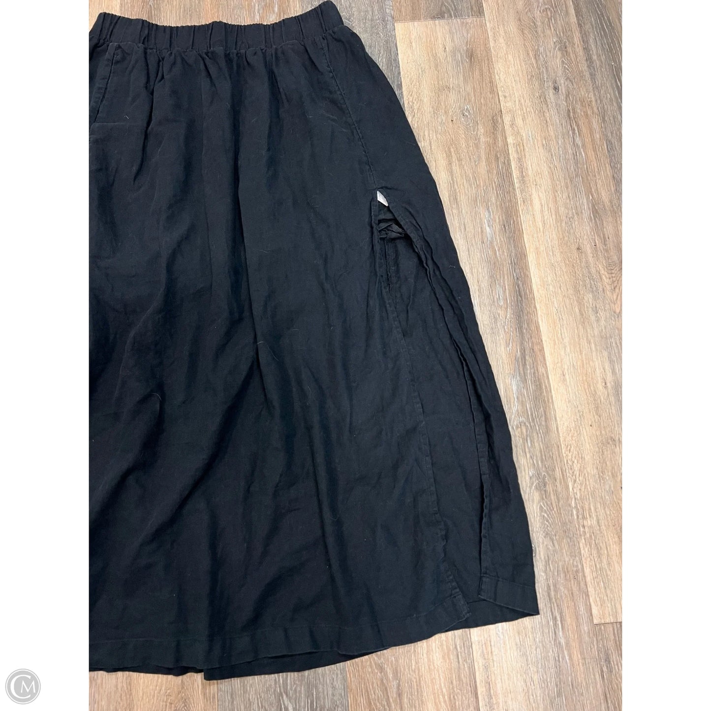 Skirt Maxi Linen By Abercrombie And Fitch In Black, Size: L