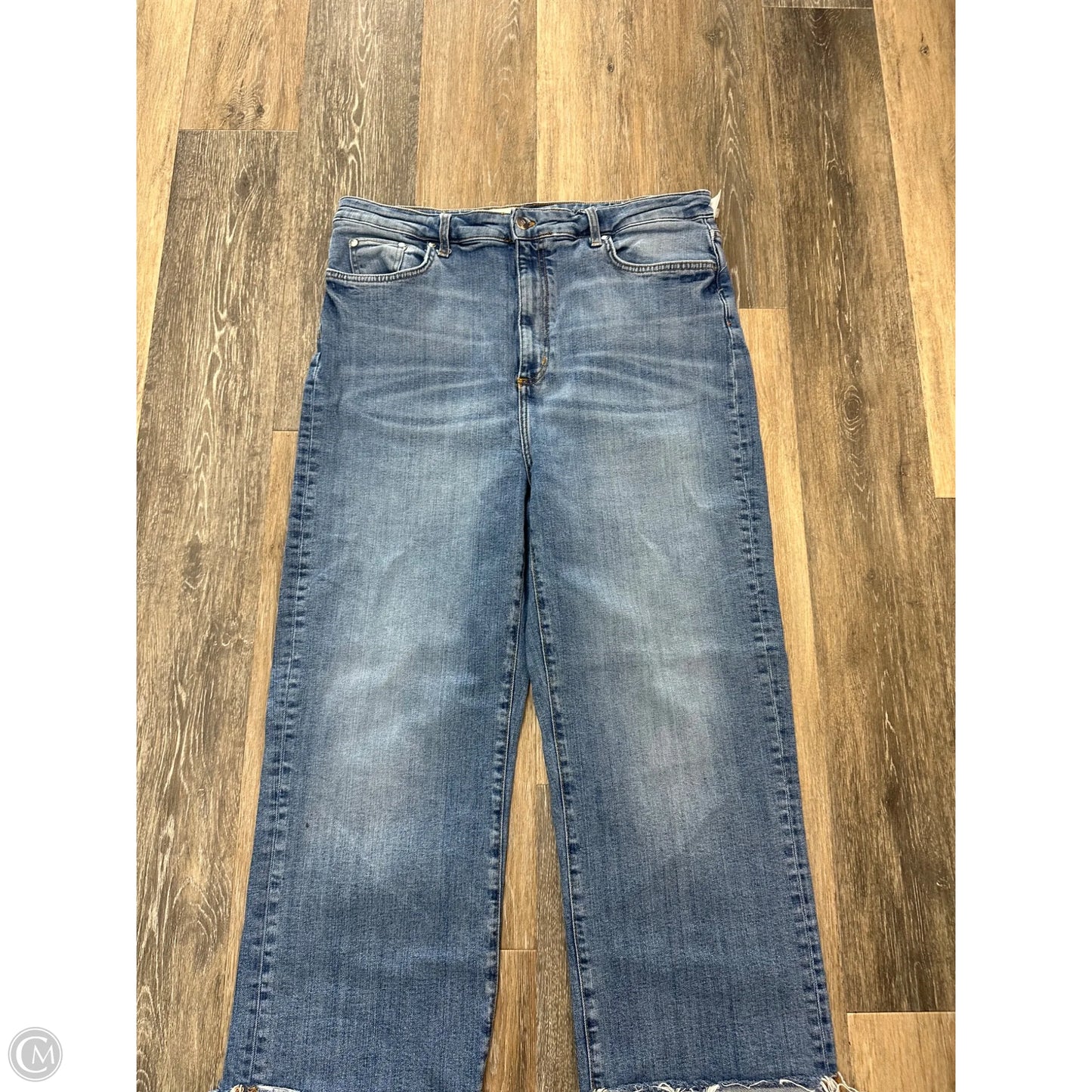 Jeans Wide Leg By Pilcro In Blue Denim, Size: 16l