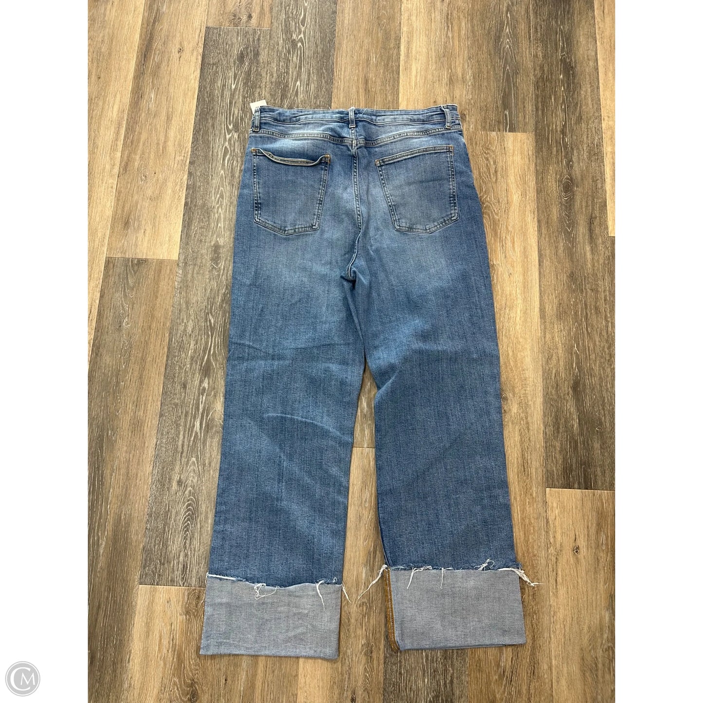 Jeans Wide Leg By Pilcro In Blue Denim, Size: 16l