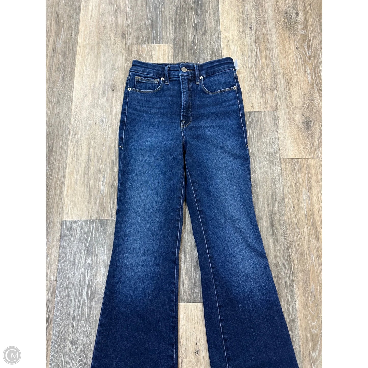 Jeans Boot Cut By Good American In Blue Denim, Size: 4