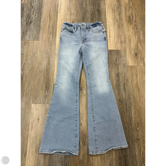 Jeans Flared By Good American In Blue Denim, Size: 4