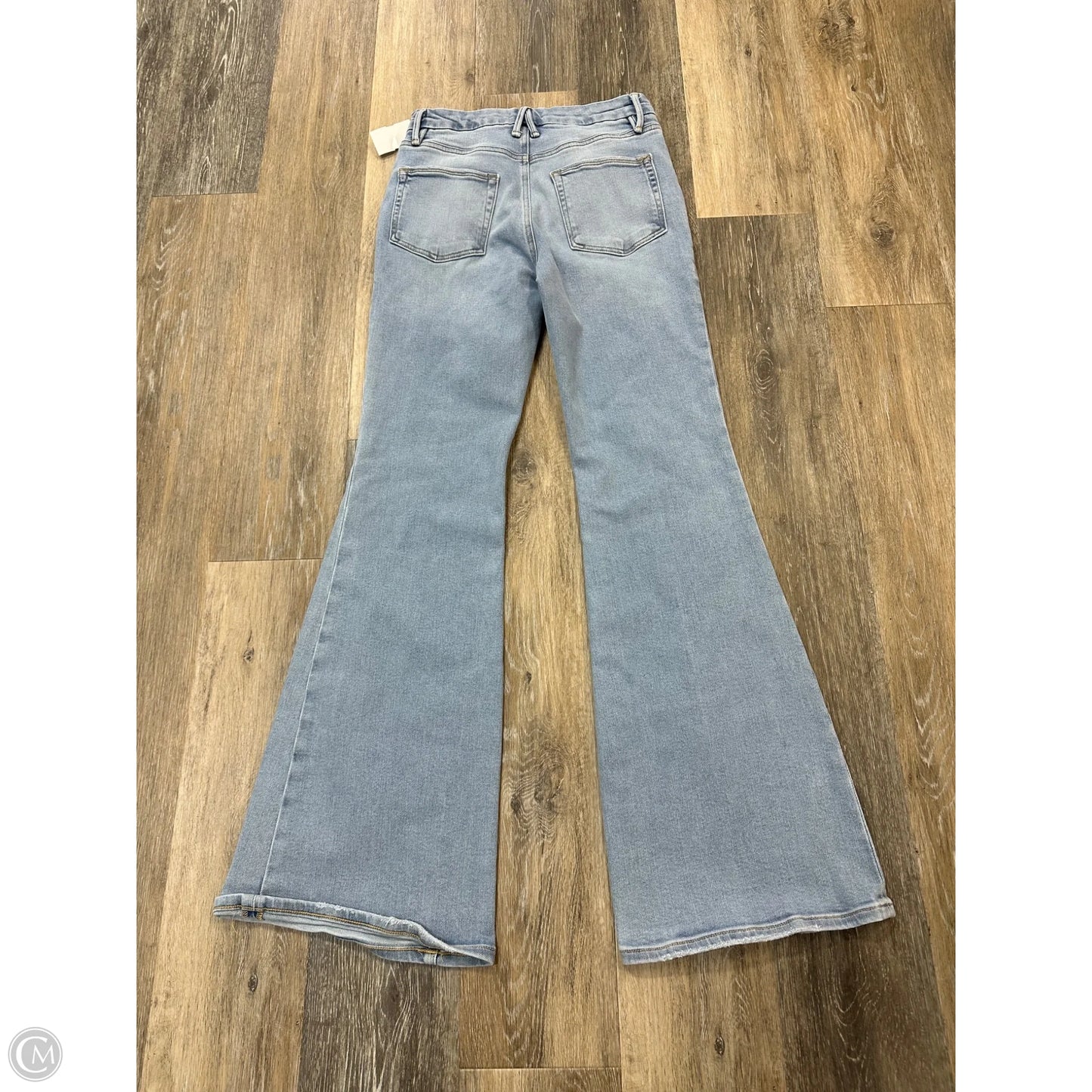 Jeans Flared By Good American In Blue Denim, Size: 4