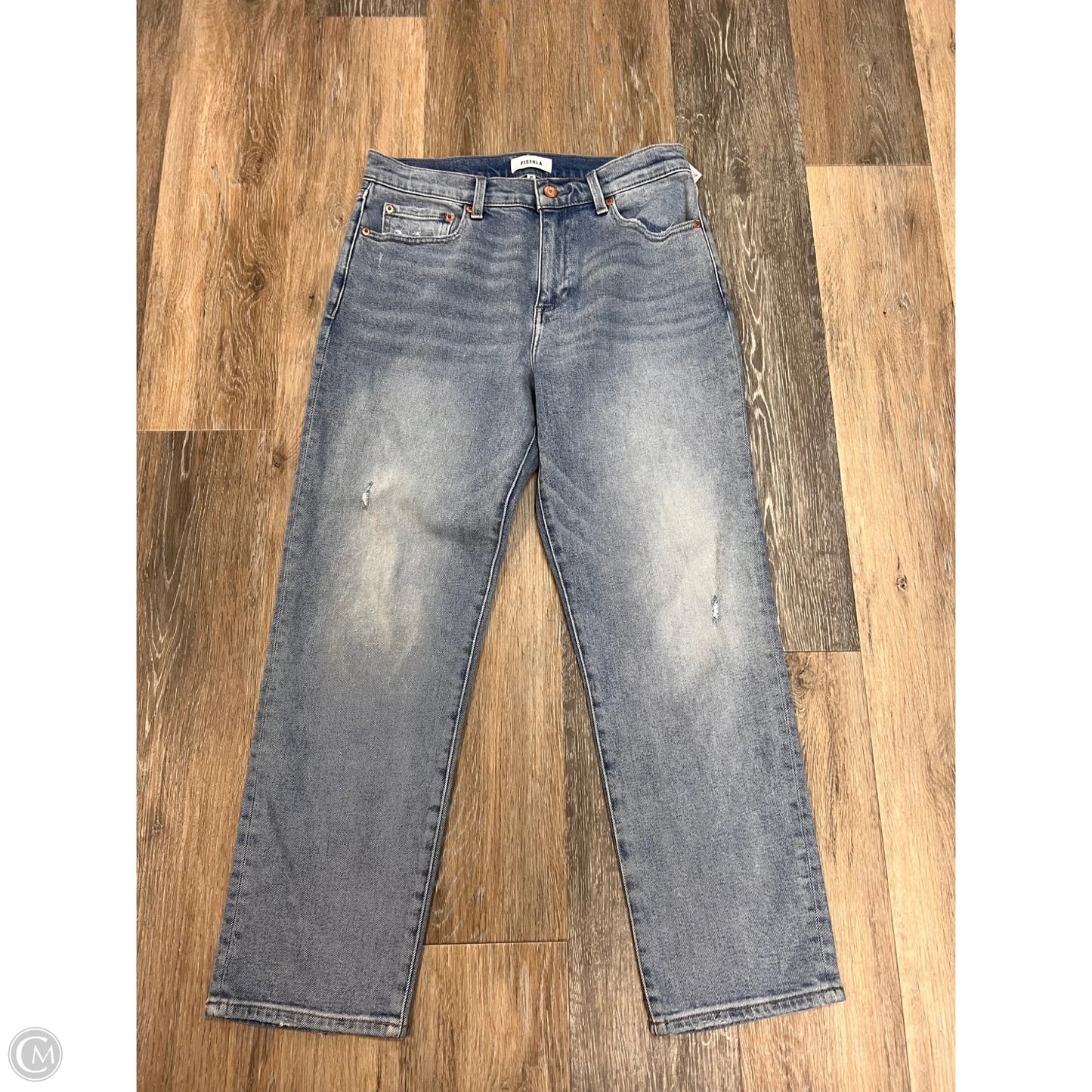 Jeans Straight By Pistola In Blue Denim, Size: 8