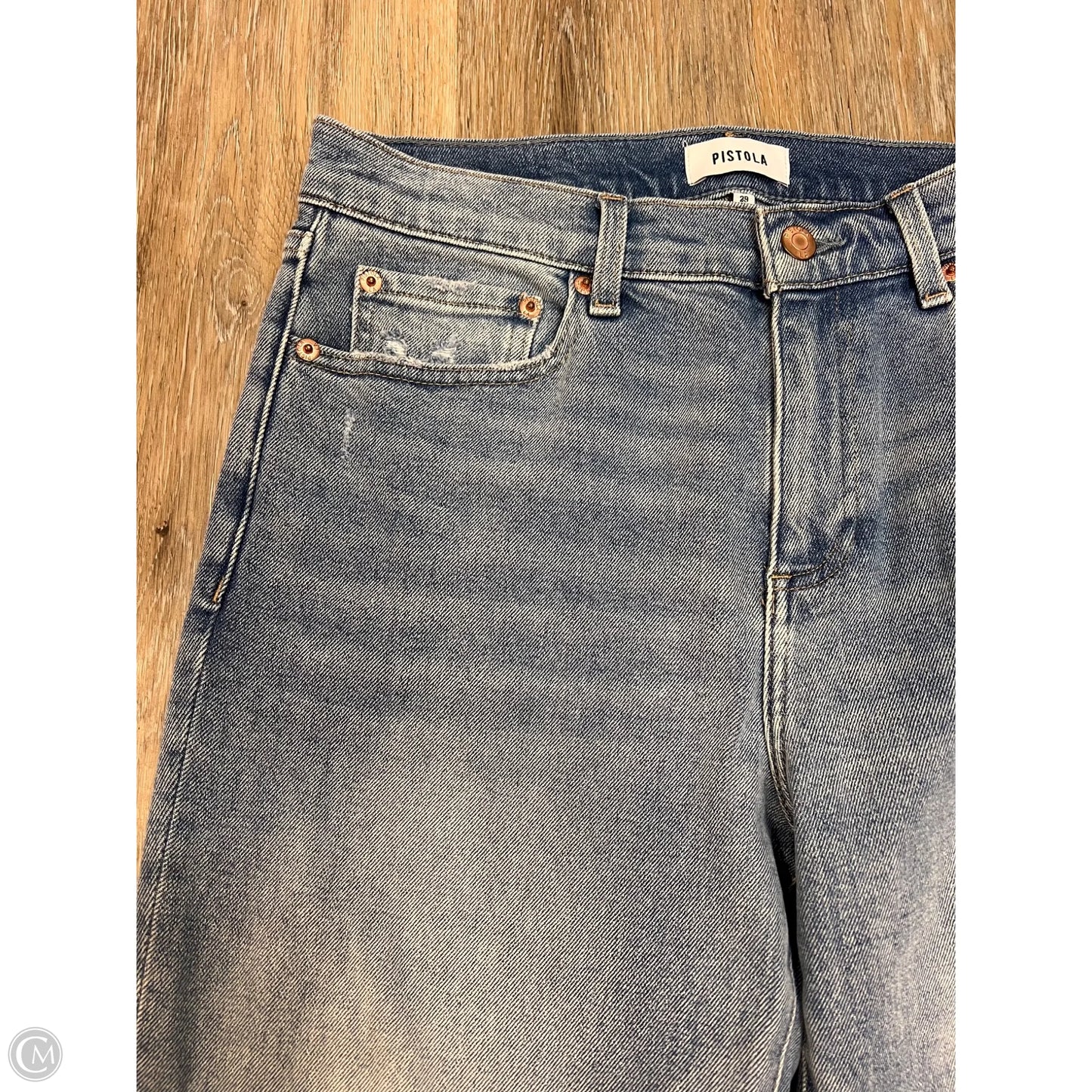 Jeans Straight By Pistola In Blue Denim, Size: 8