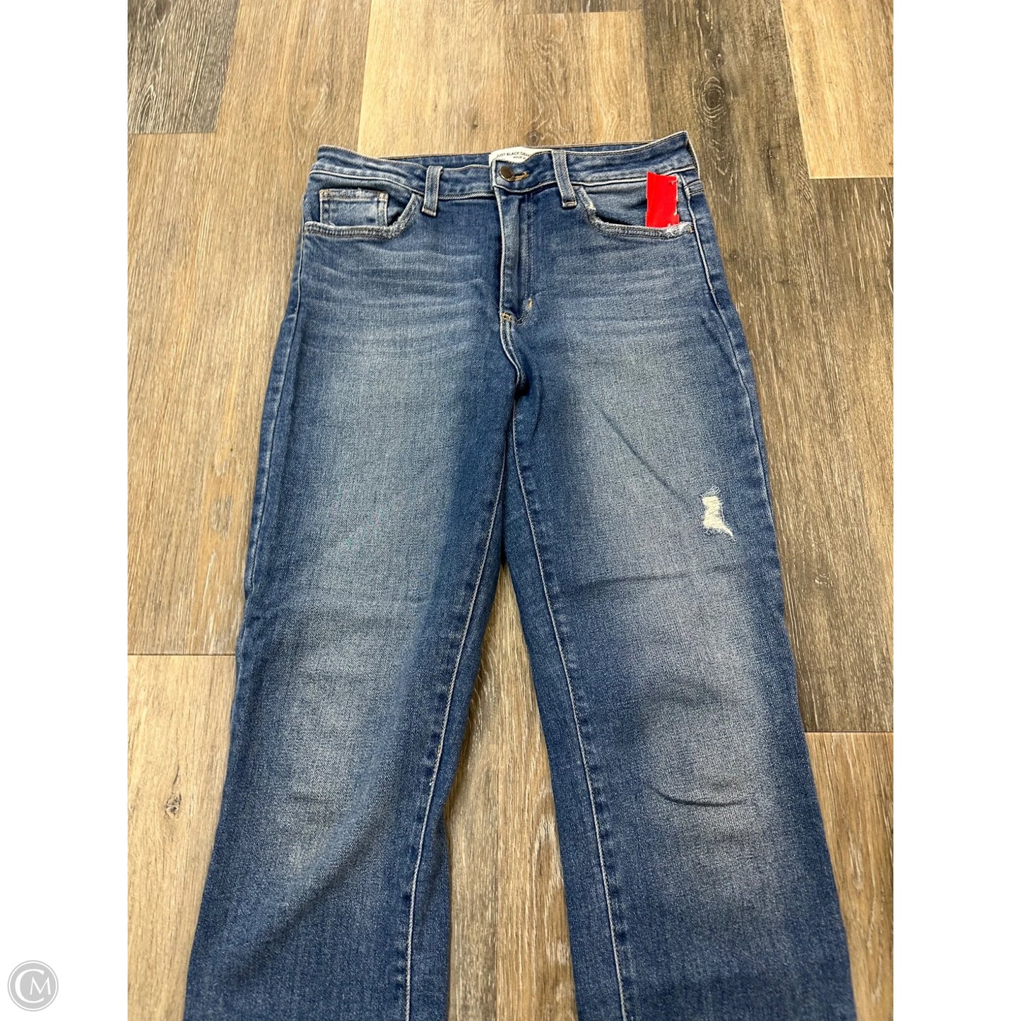 Jeans Straight By Just Black In Blue Denim, Size: 8