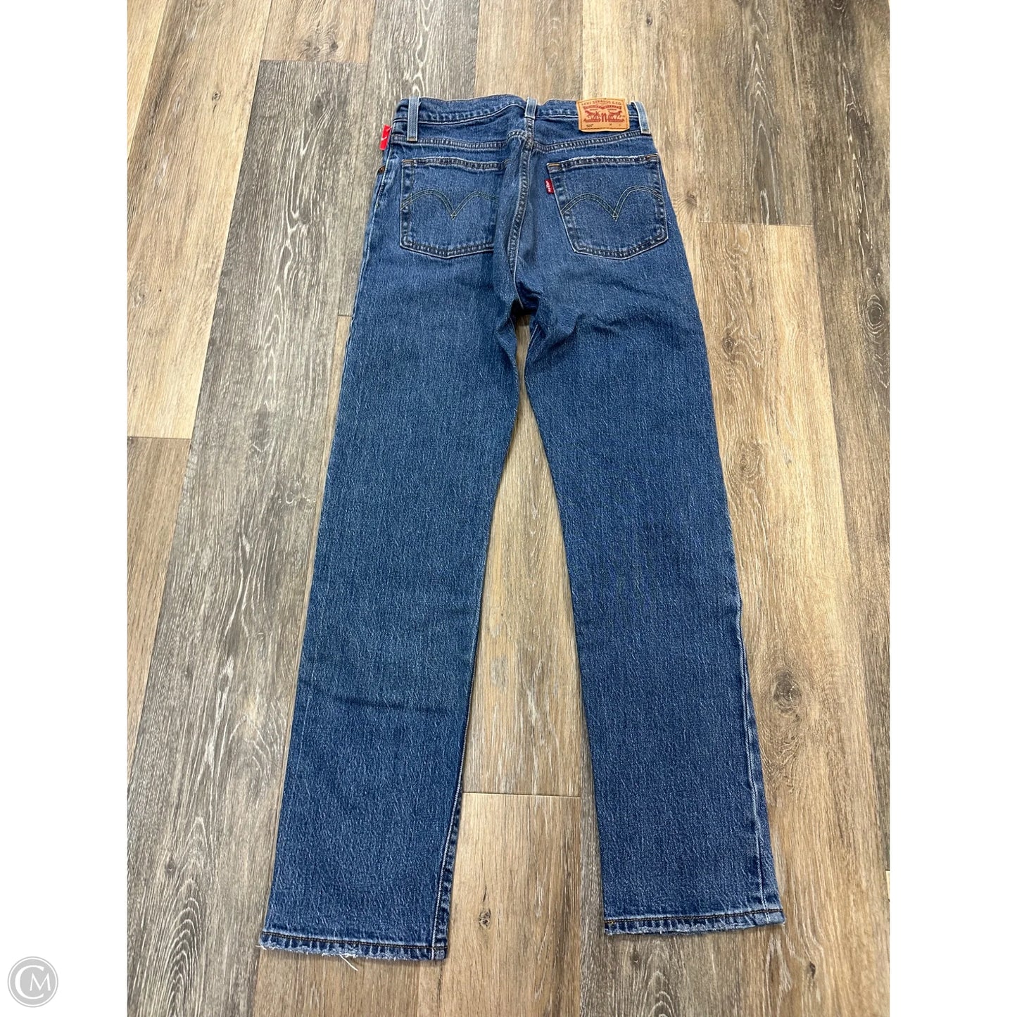 Jeans Straight By Levis In Blue Denim, Size: 2