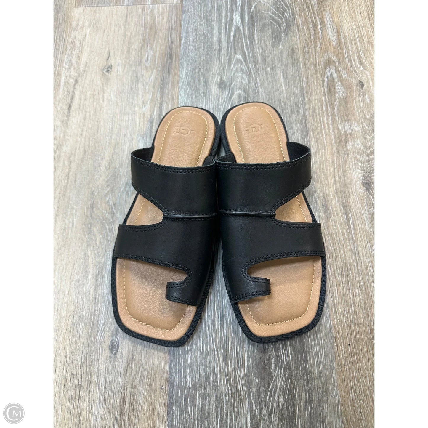 Sandals Designer By Ugg In Black, Size: 6.5
