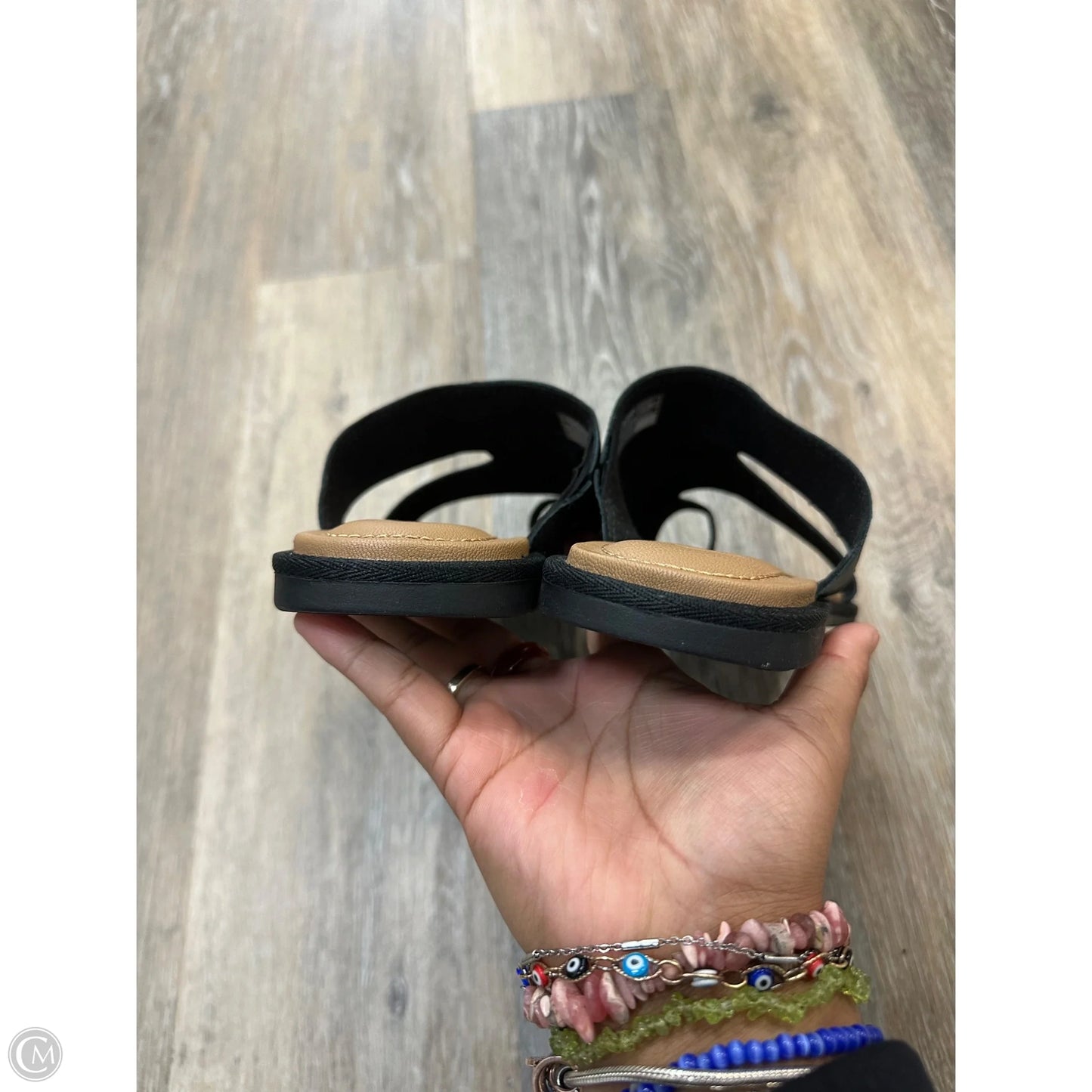 Sandals Designer By Ugg In Black, Size: 6.5