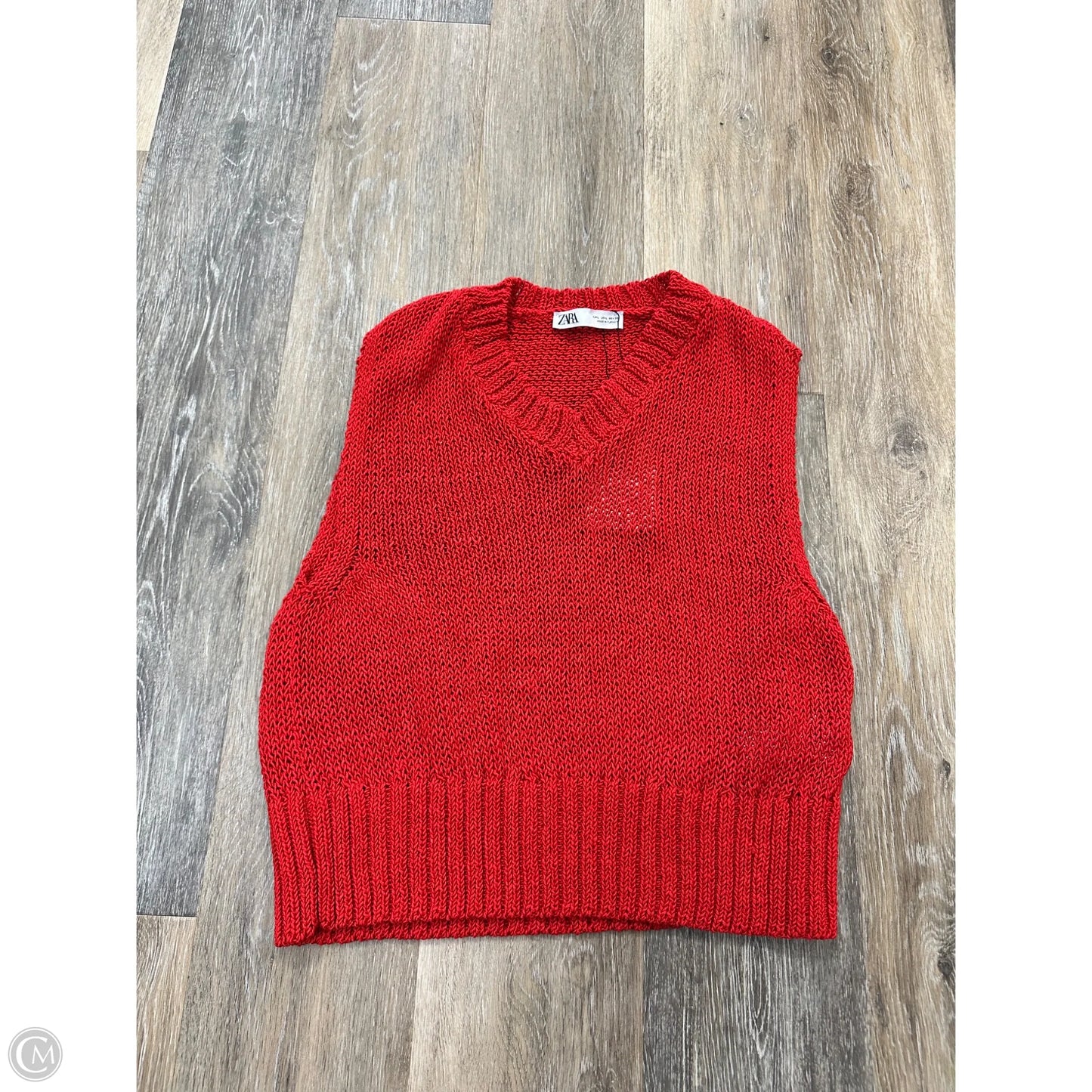 Tank Top By Zara In Red, Size: L