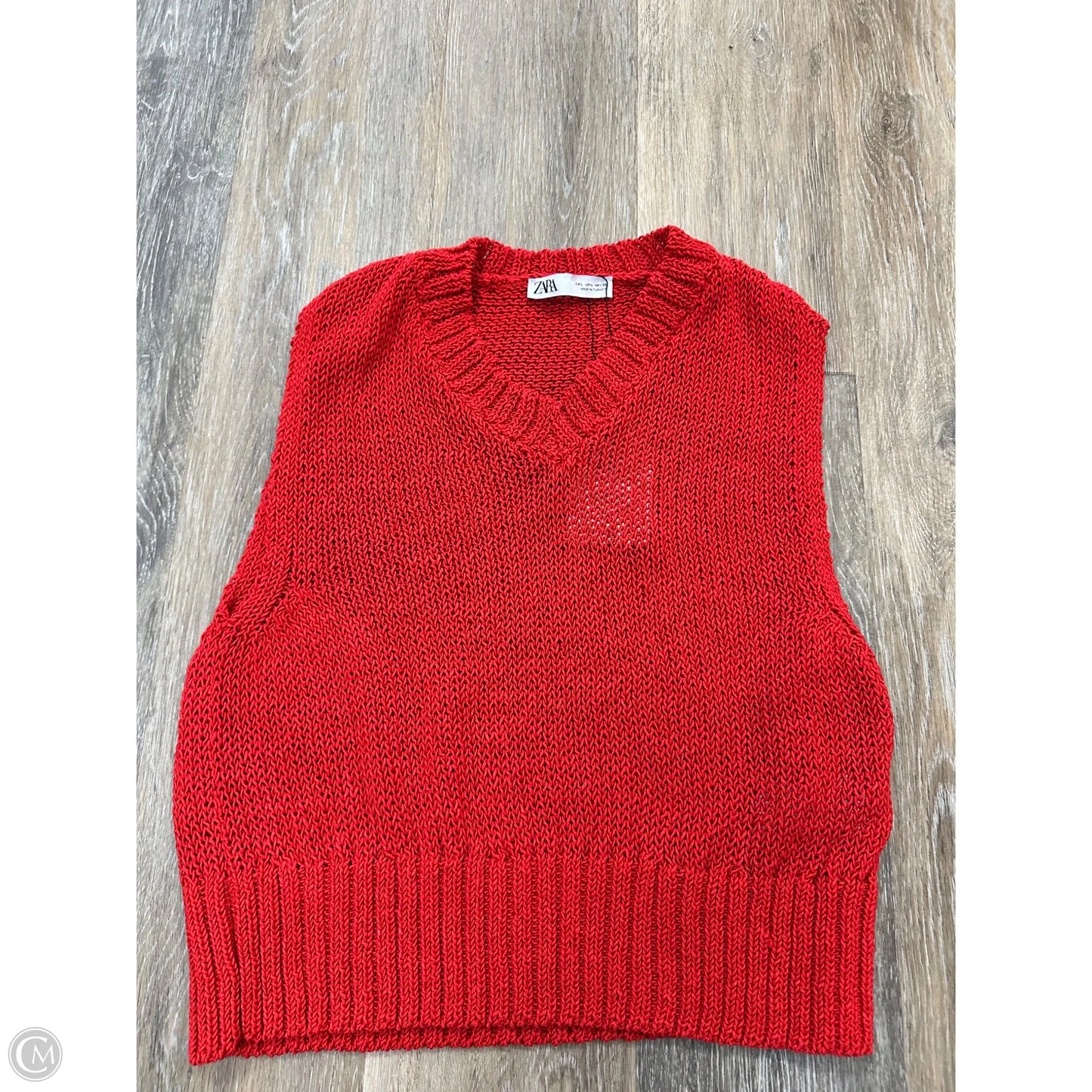 Tank Top By Zara In Red, Size: L