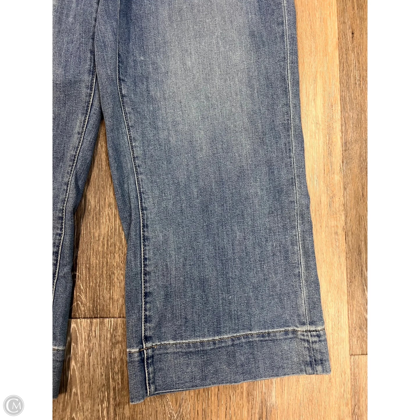 Jeans Trouser Crop By Chicos In Blue Denim, Size: 14