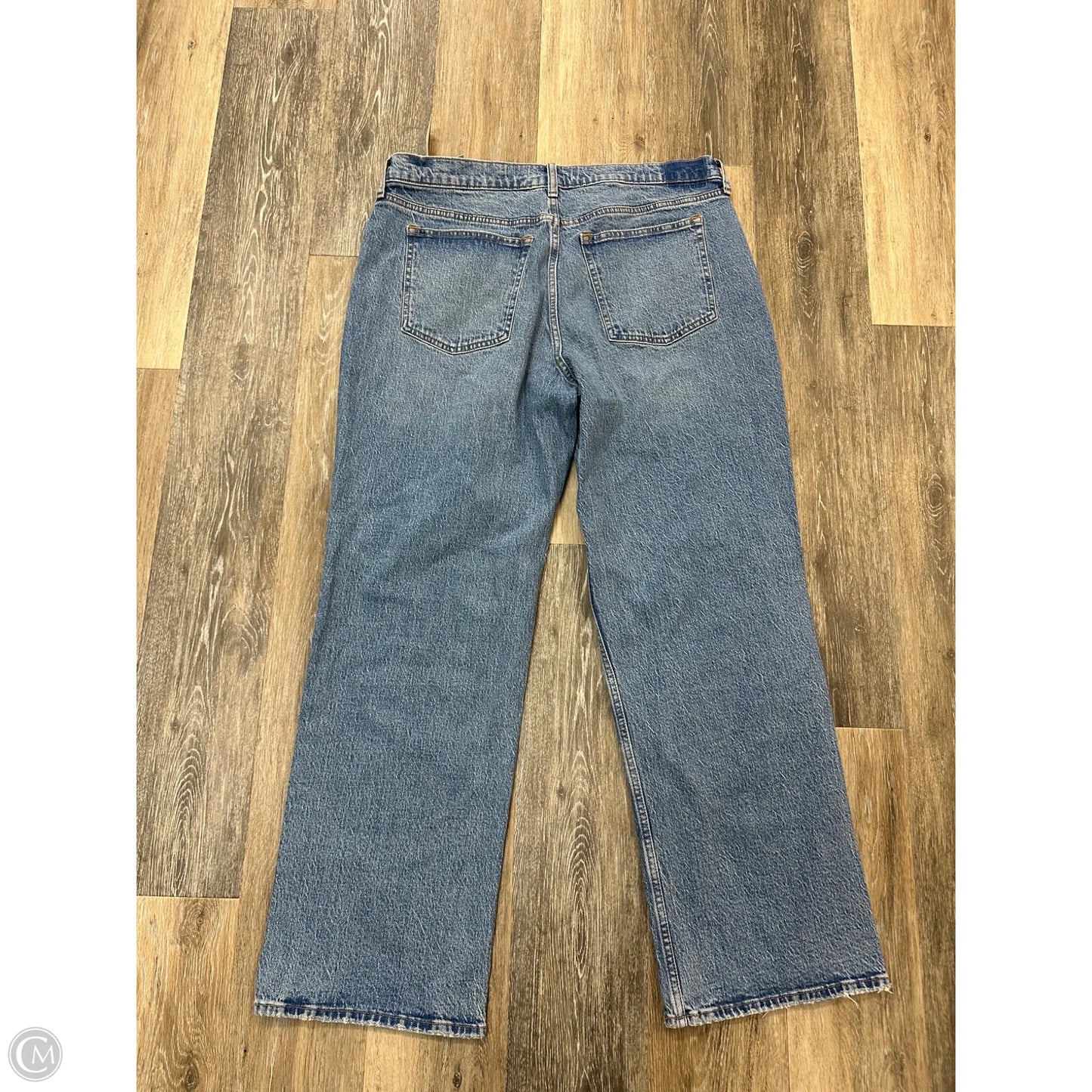 Jeans Straight By Abercrombie And Fitch In Blue Denim, Size: 14