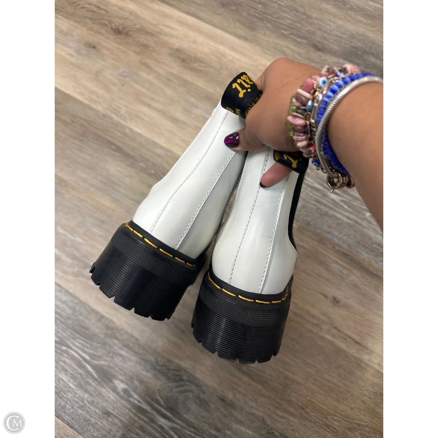 Boots Ankle Flats By Dr Martens In White, Size: 8