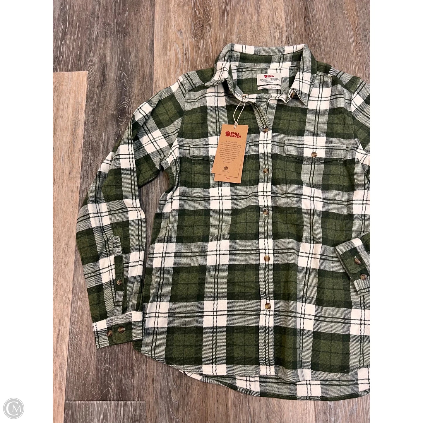 -Blouse Long Sleeve By Fjallraven In Green, Size: S