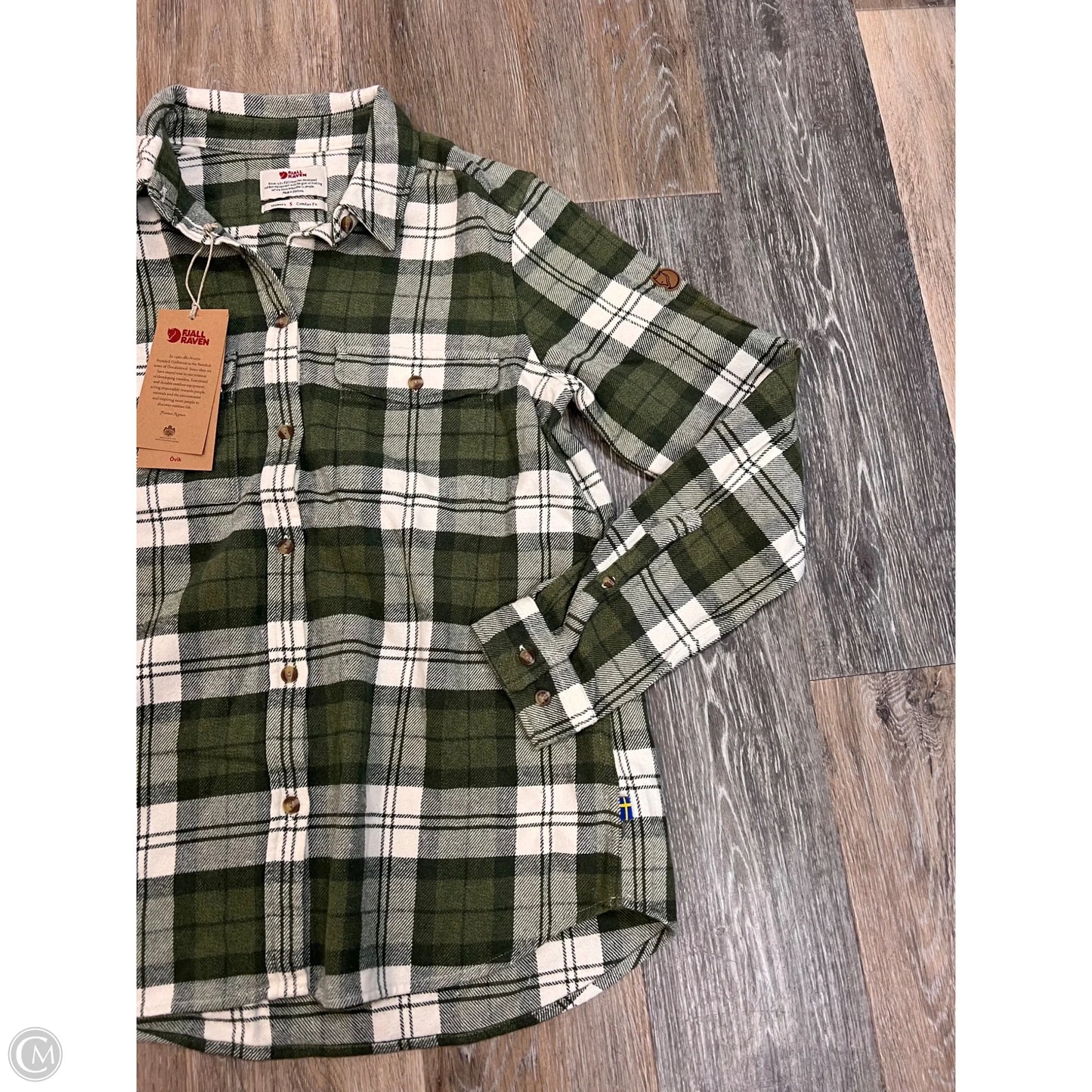 -Blouse Long Sleeve By Fjallraven In Green, Size: S