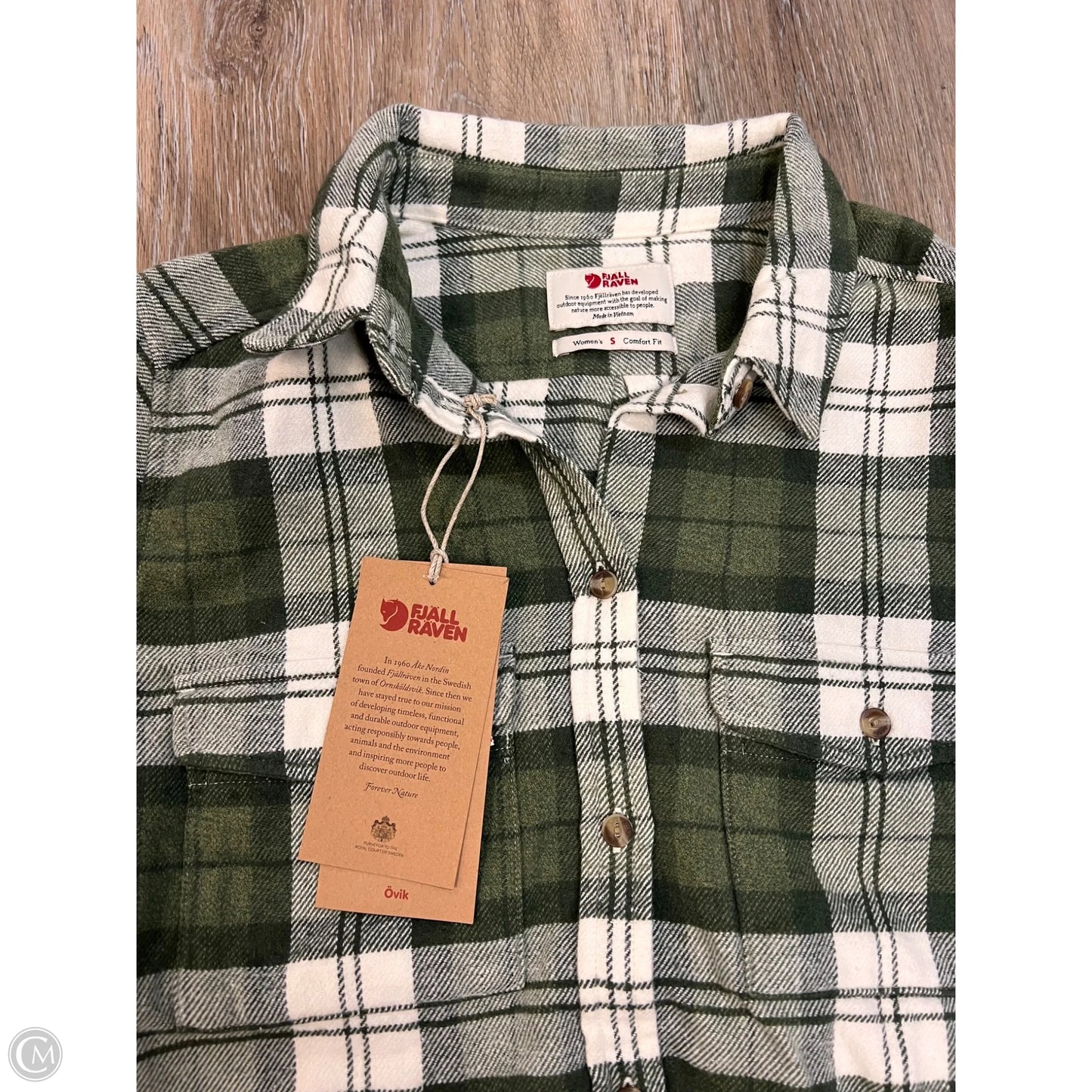 -Blouse Long Sleeve By Fjallraven In Green, Size: S