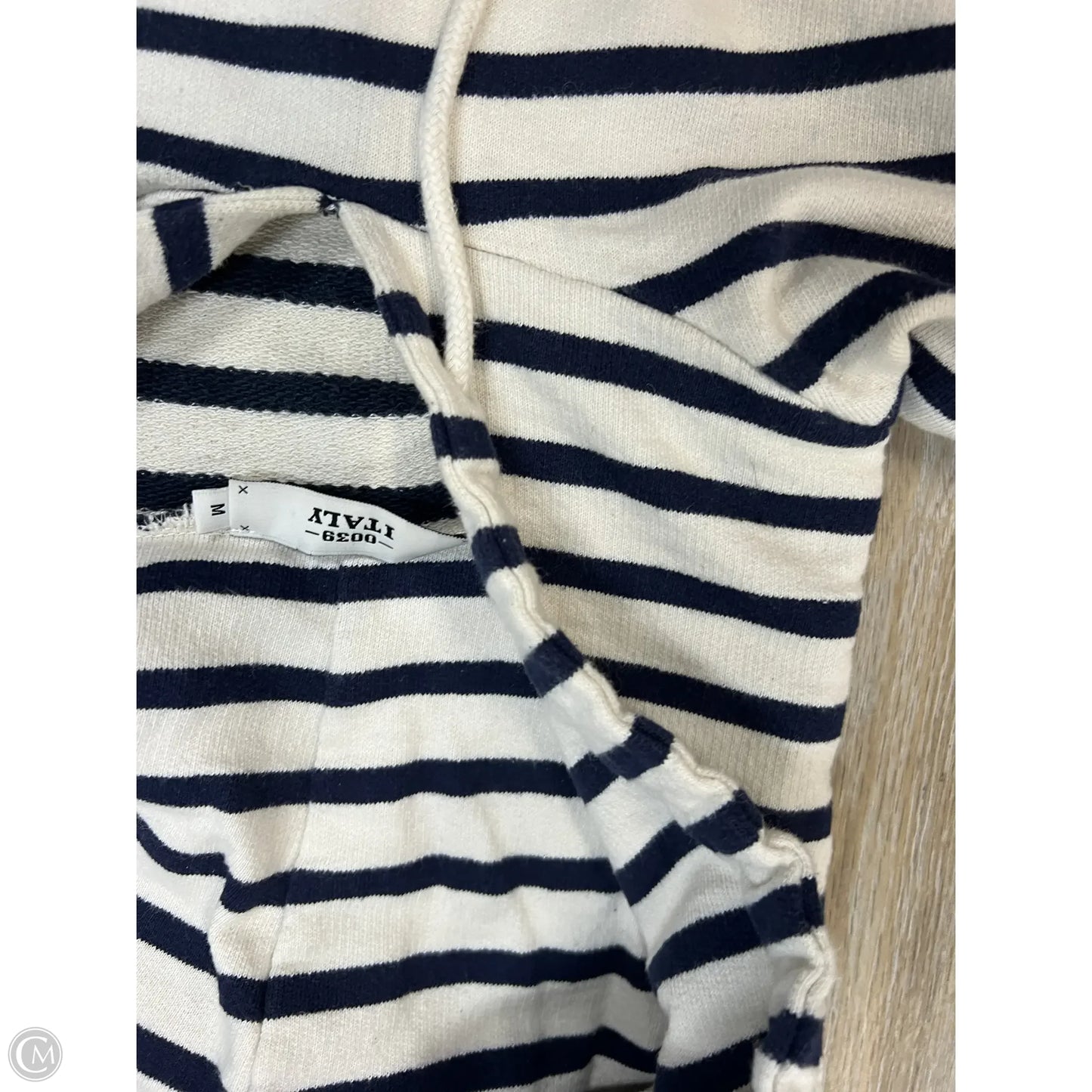 Sweatshirt Hoodie By 0039 Italy In Striped Pattern, Size: M