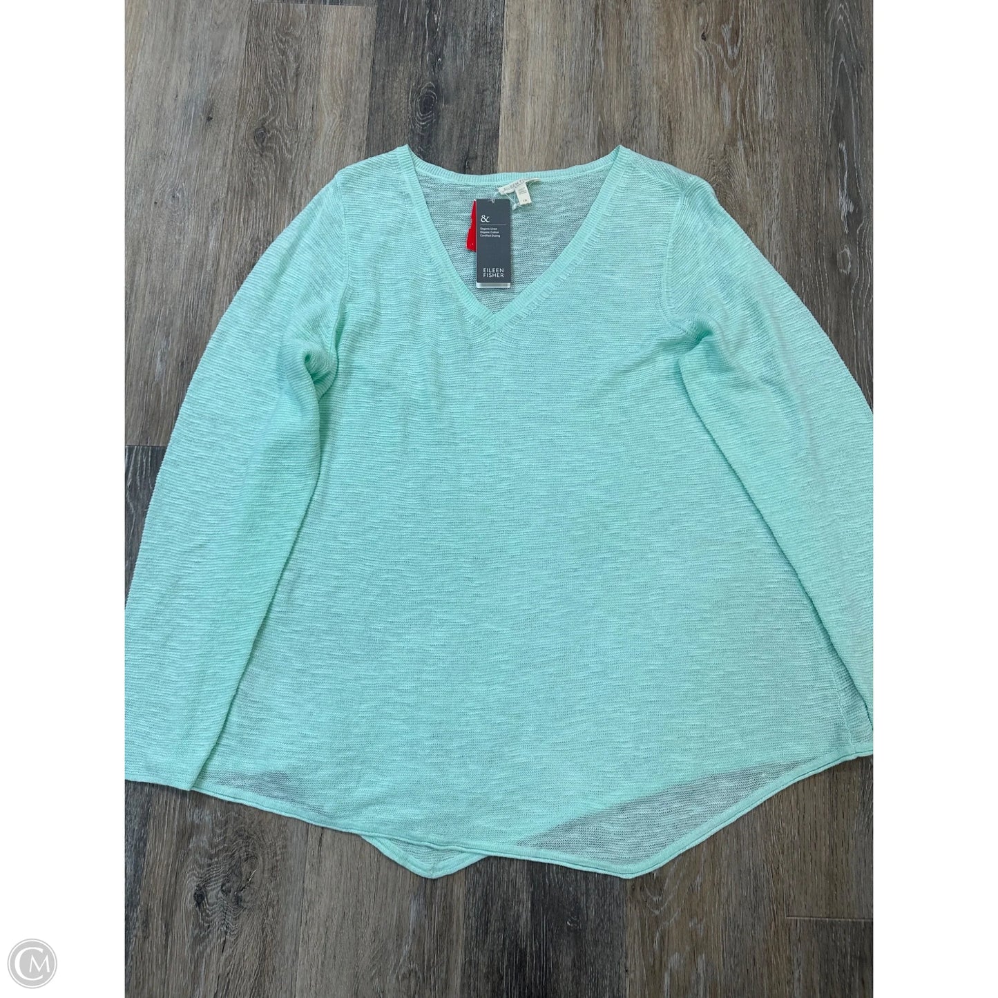 Sweater By Eileen Fisher In Green, Size: 1x