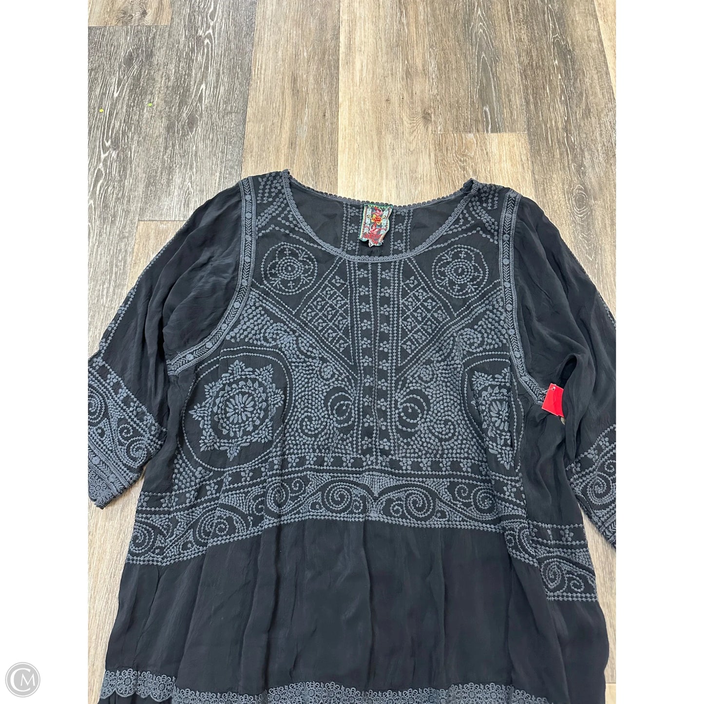 Blouse Long Sleeve By Johnny Was In Black, Size: Xxl