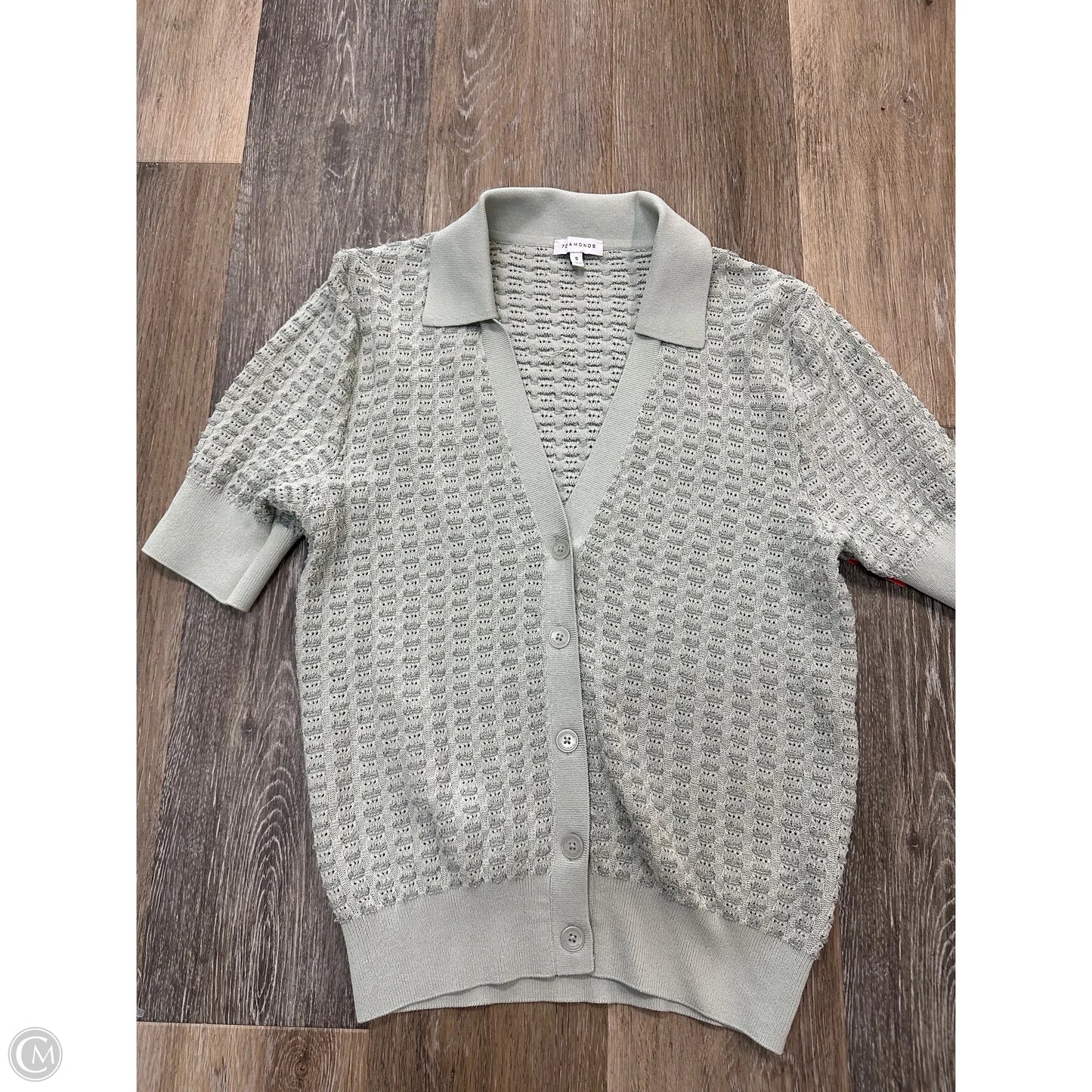 Sweater Short Sleeve By 7 Diamonds In Green, Size: S