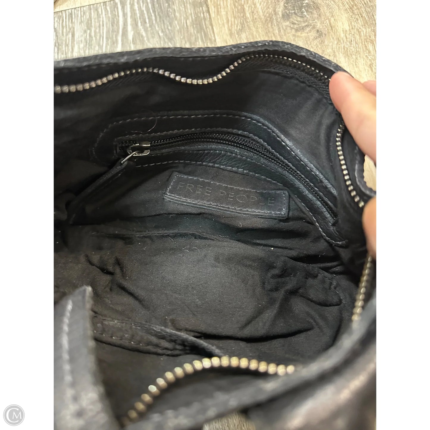 Crossbody Leather By Free People, Size: Medium