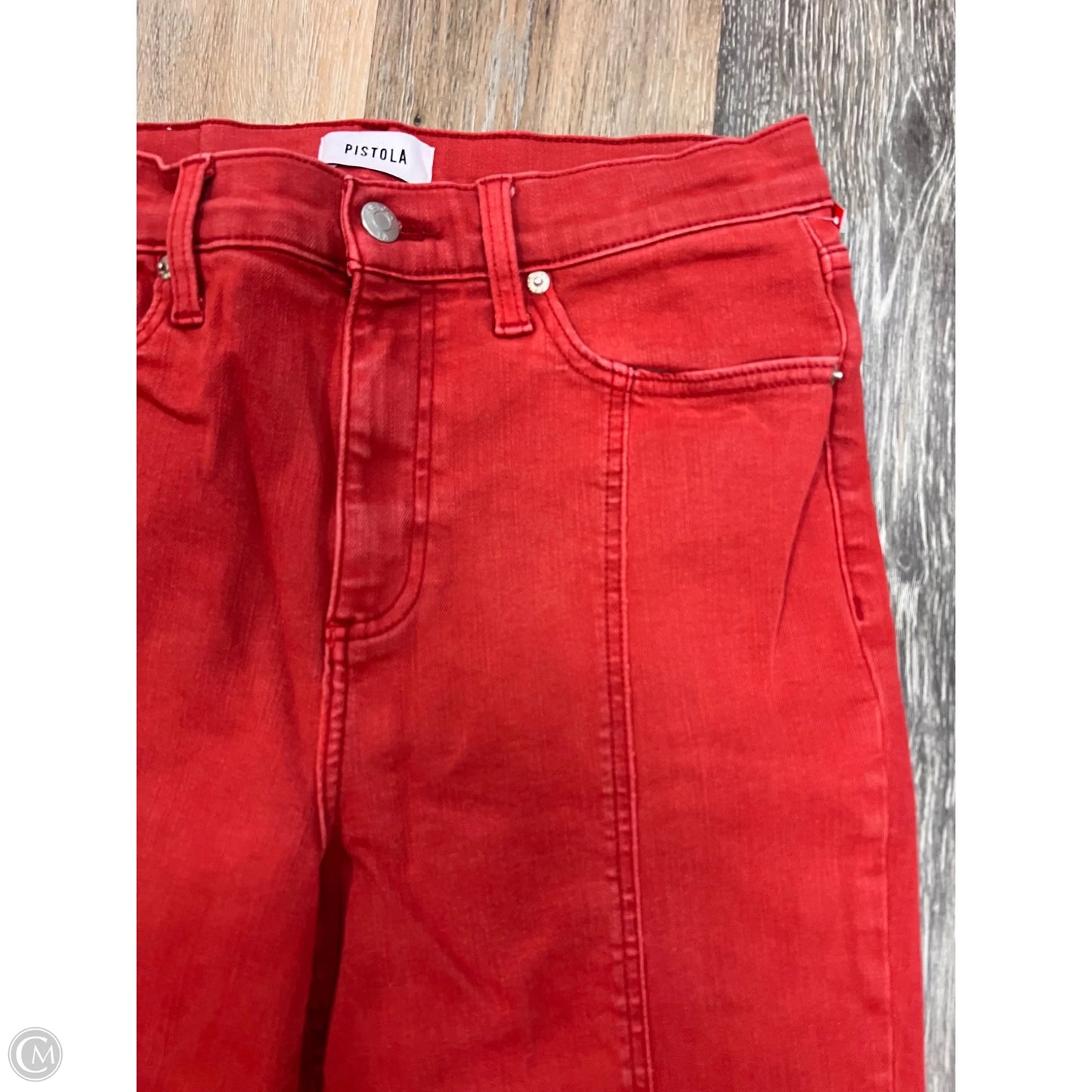 Jeans Straight By Pistola In Red Denim, Size: 8