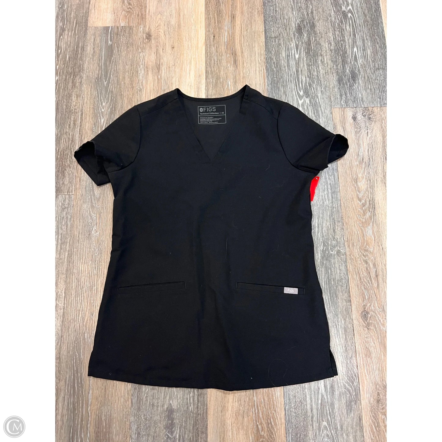 Scrubs Short Sleeve By Figs In Black, Size: Xs