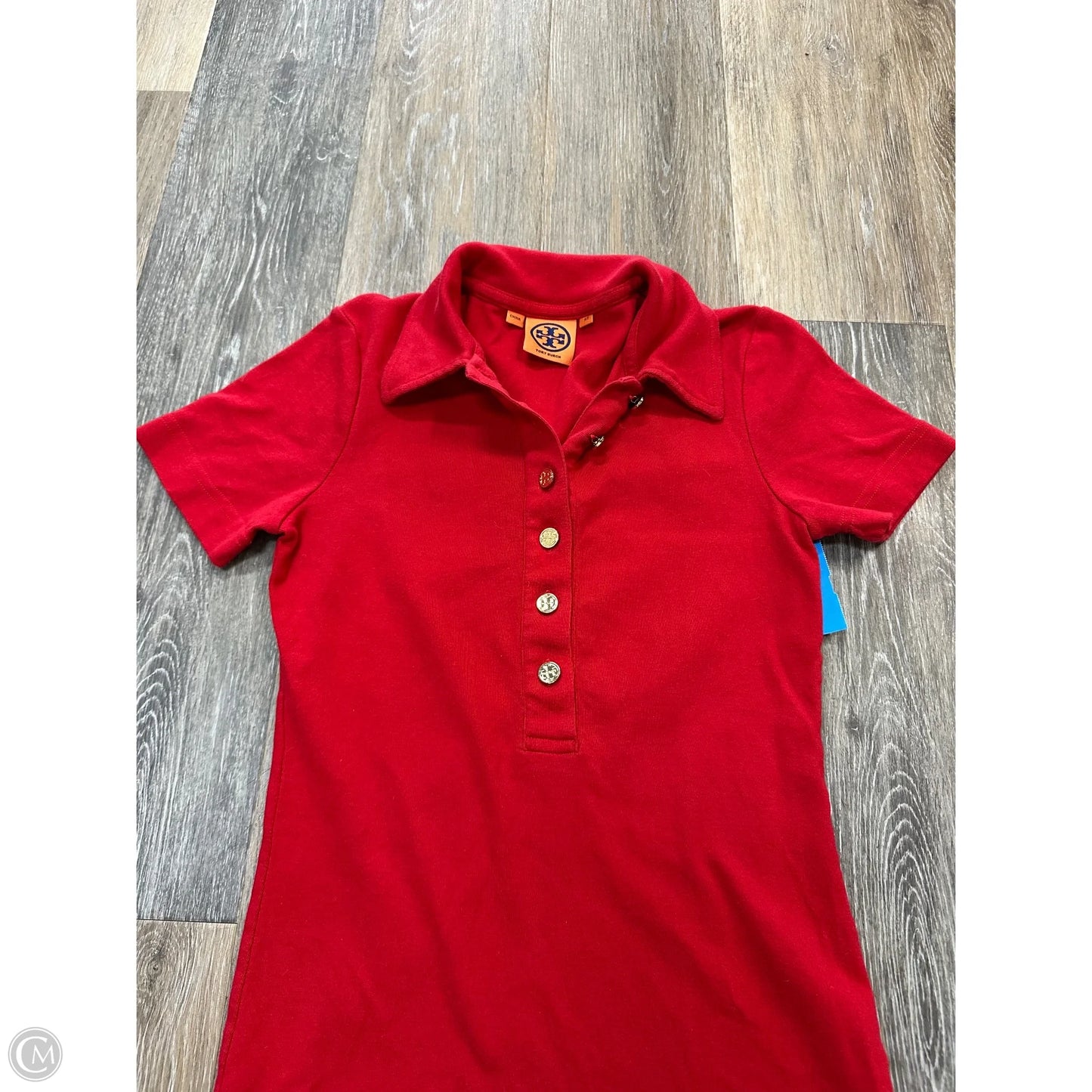 Top Short Sleeve Designer By Tory Burch In Red, Size: Xs