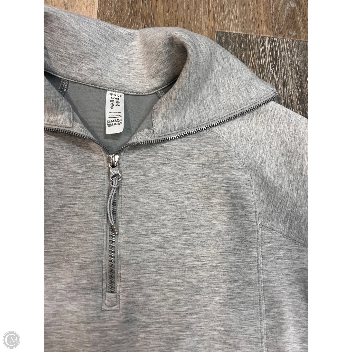Athletic Sweatshirt Collar By Spanx In Grey, Size: S