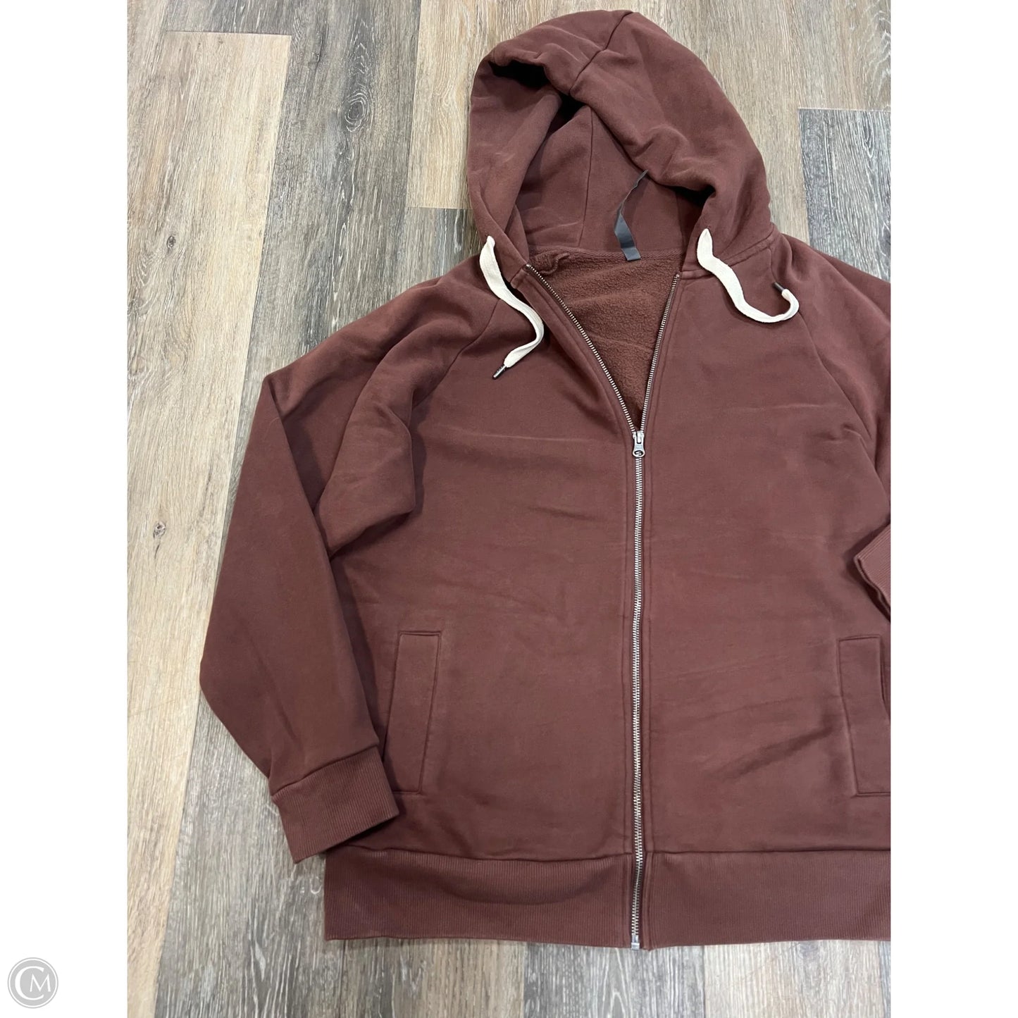 Athletic Sweatshirt Hoodie By Vuori In Brown, Size: L