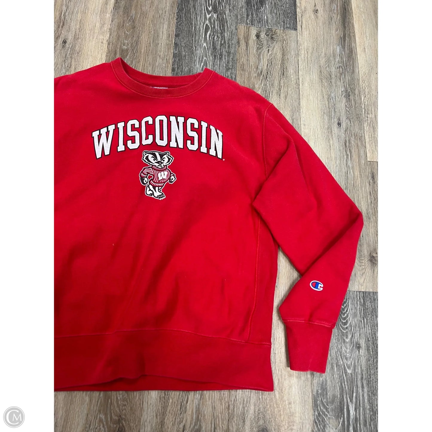 Athletic Sweatshirt Crewneck By Champion In Red, Size: M