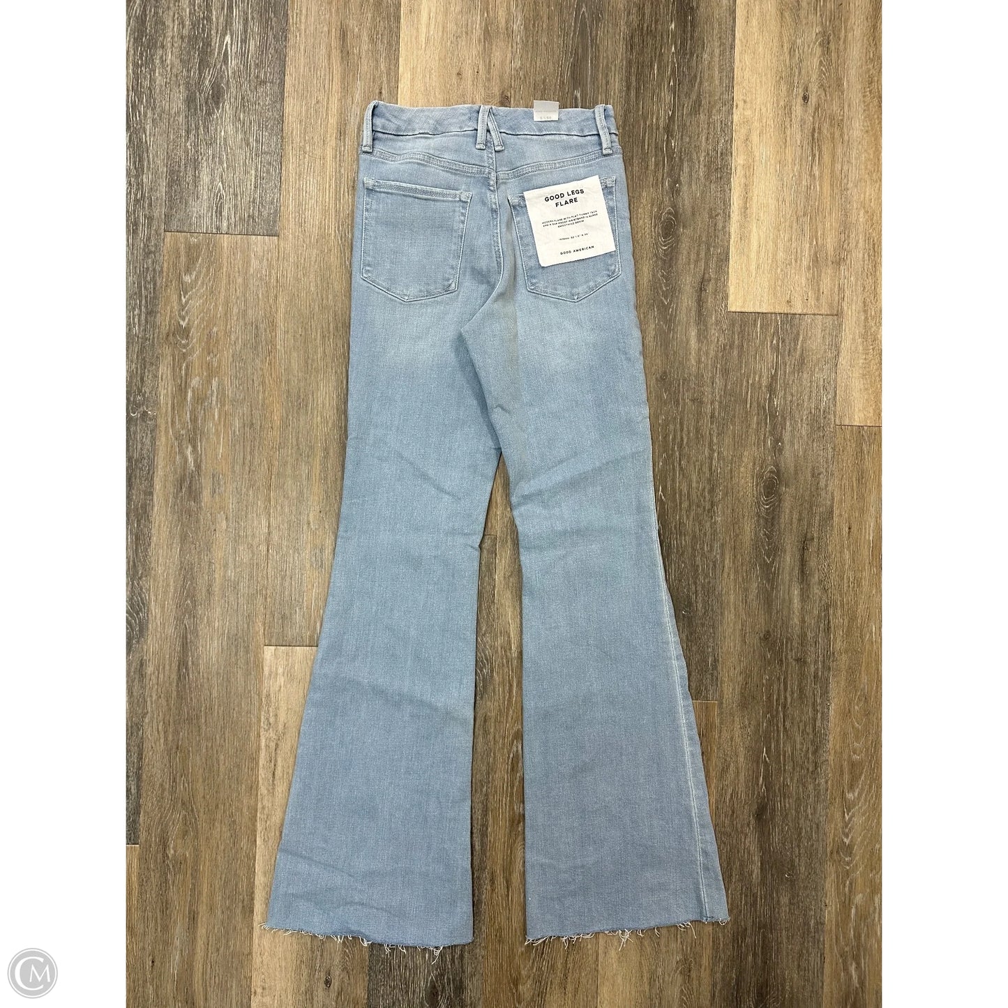 Jeans Flared By Good American In Blue Denim, Size: 2