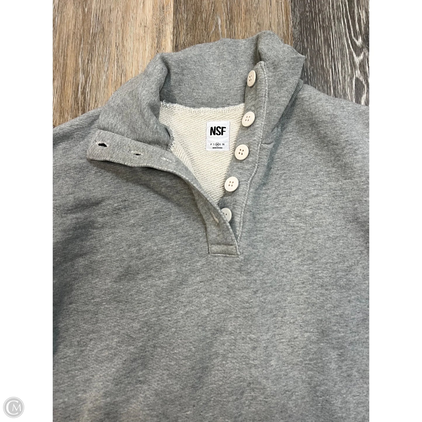 Sweatshirt Collar By NSF In Grey, Size: M