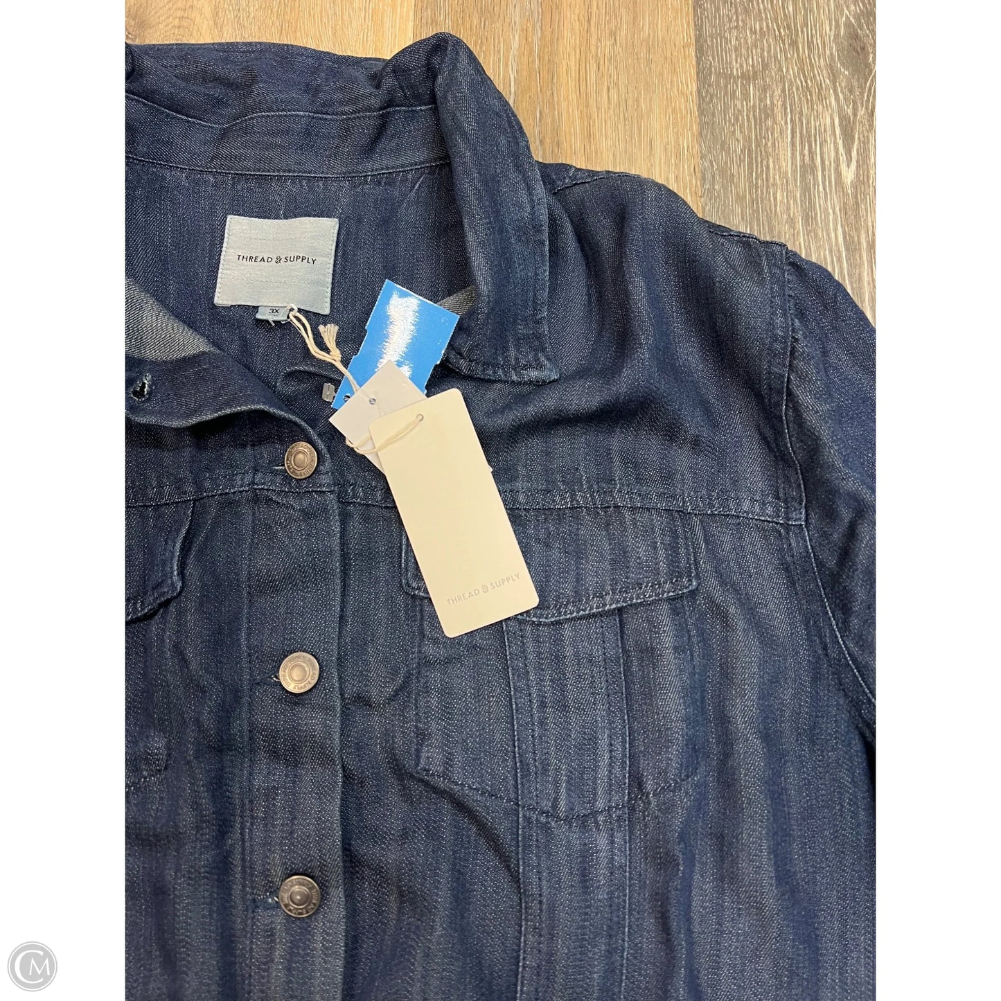 Jacket Shirt By Thread And Supply In Blue, Size: 3x