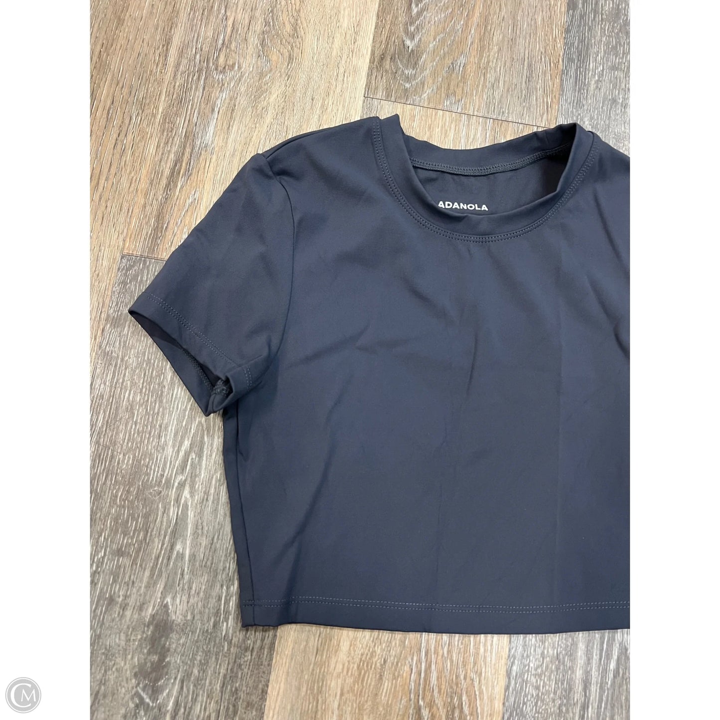 Athletic Top Short Sleeve By Adanola In Blue, Size: S