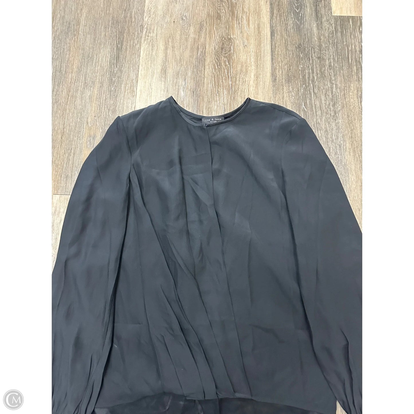Blouse Long Sleeve By Rag And Bone In Black, Size: M